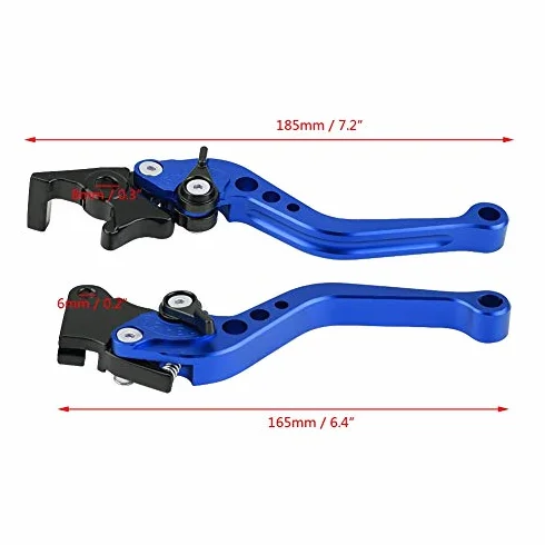 Motorcycle 2szt 22mm 7/8"CNC aluminium motocykl sprzęgło hamulec bębnowy dźwignia dźwigni części zamienne odpowiednie do uniwersalnego motocykla (niebieski)