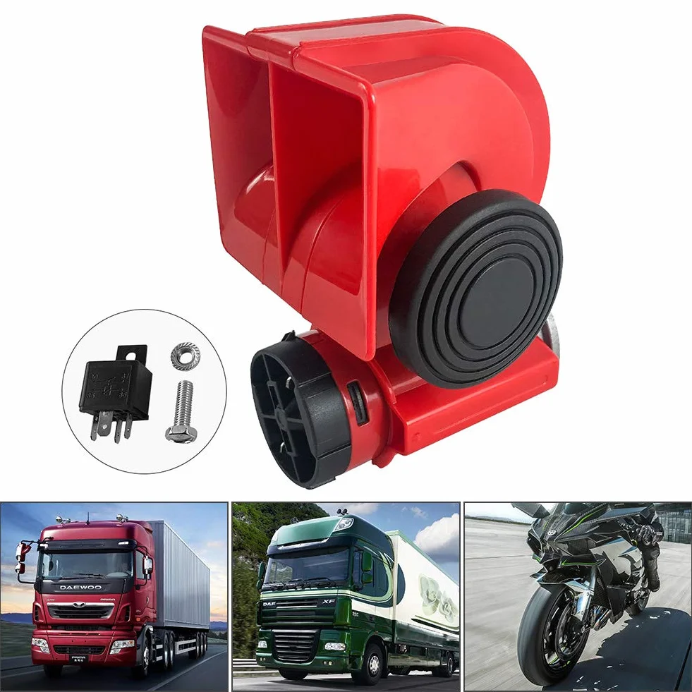 QWORK® 12V 150dB klakson samochodowy fanfara sprężarki