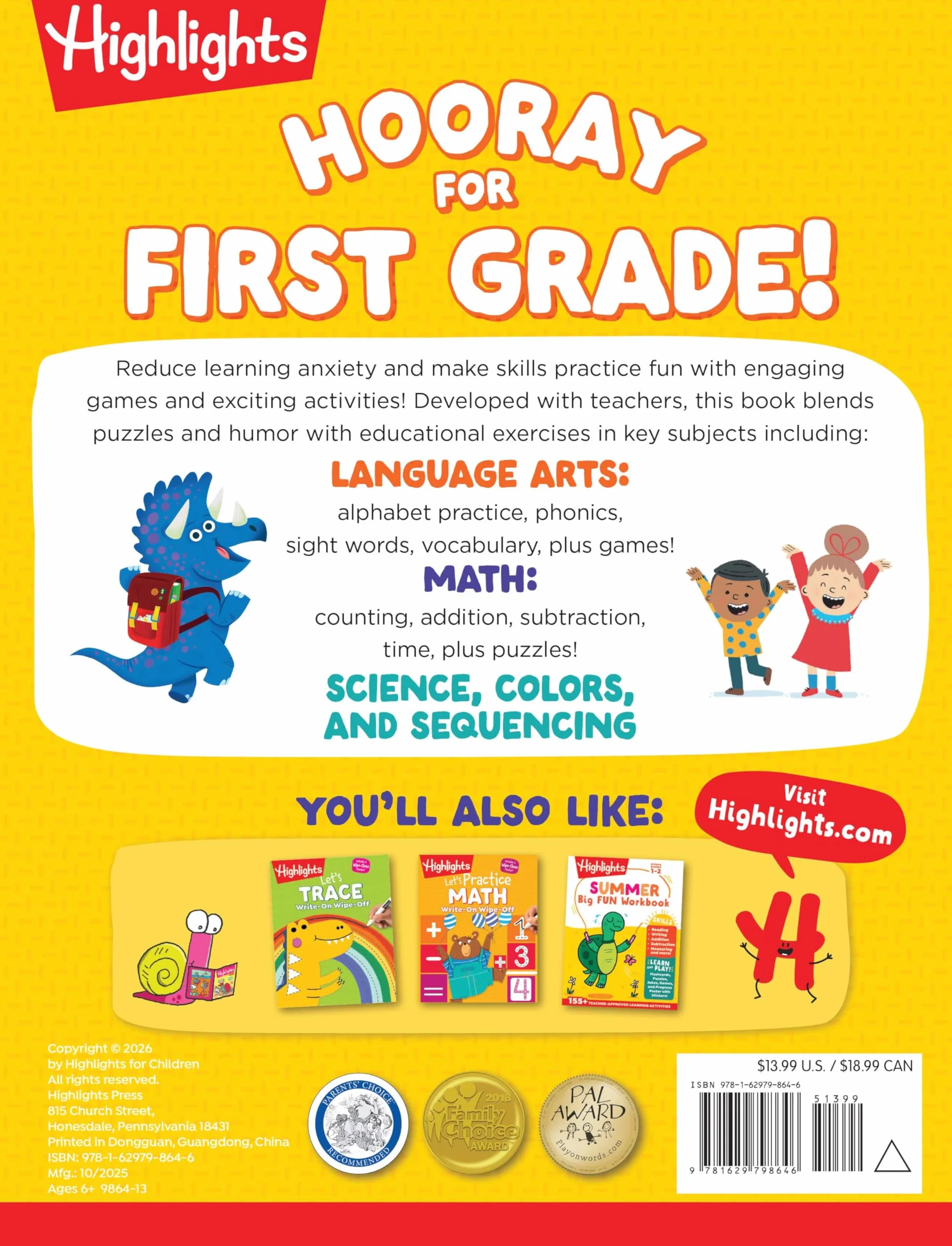 First Grade Big Fun Workbook: 256-Page Activity Workbook for First Graders, Vocabulary, Math, Science and More