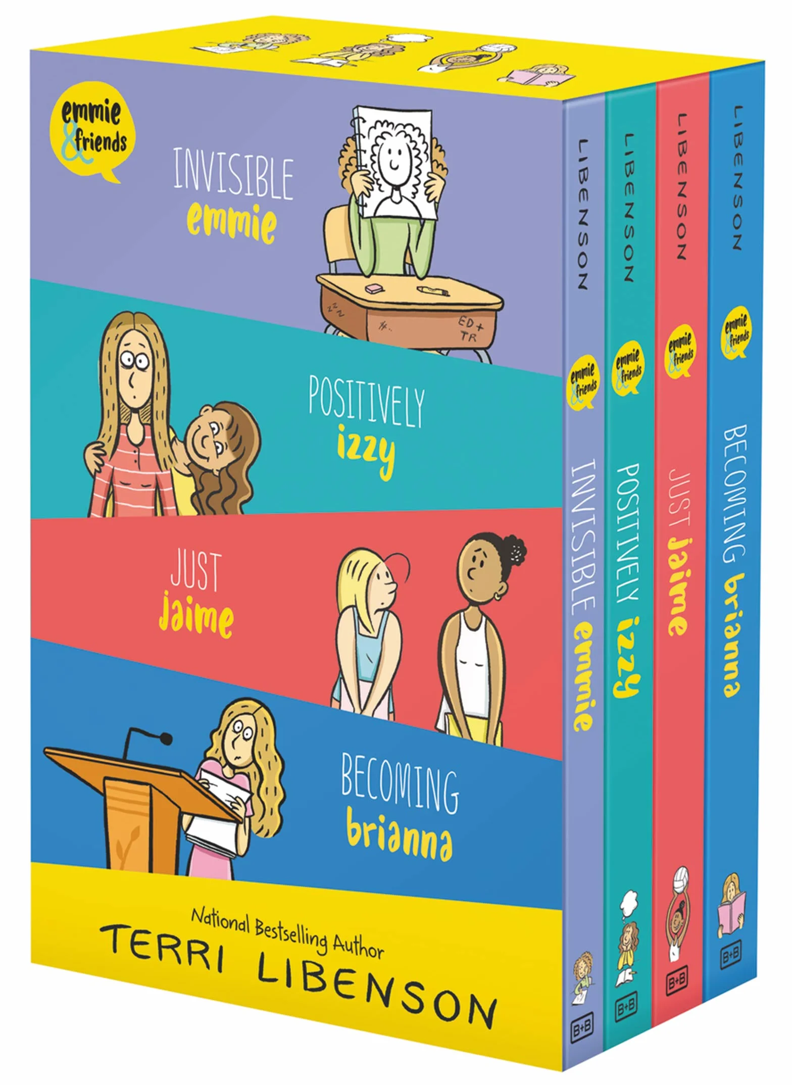Emmie & Friends 4-Book Box Set: Invisible Emmie, Positively Izzy, Just Jaime, Becoming Brianna (a Graphic Novel Box Set)