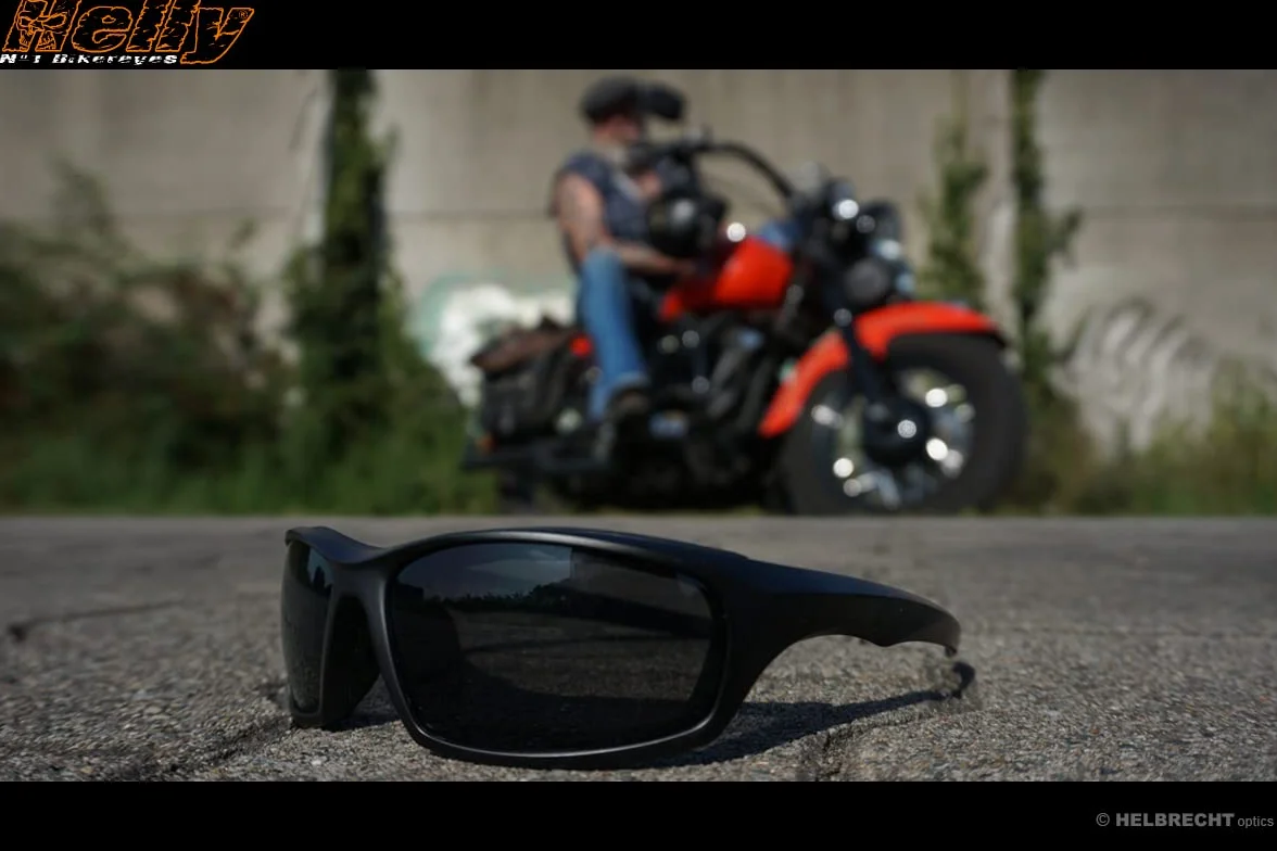 Helly® – No.1 Bikereyes® okulary motocyklowe, wielofunkcyjne okulary motocyklowe, odporne na zaparowanie, wiatroszczelne, hartowane szkło z tworzywa sztucznego zgodnie z normą DIN EN 166, zauszniki i