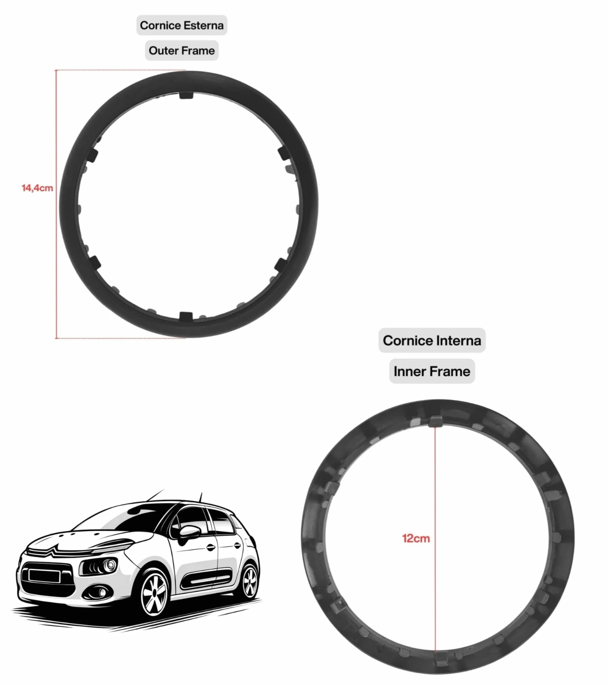 Zestaw nakrętek i zewnętrzna rama osłona drążka zmiany biegów czarna do Citroen C3 2003-2009 C2 2003-2010 OEM 7589T8 7589V0