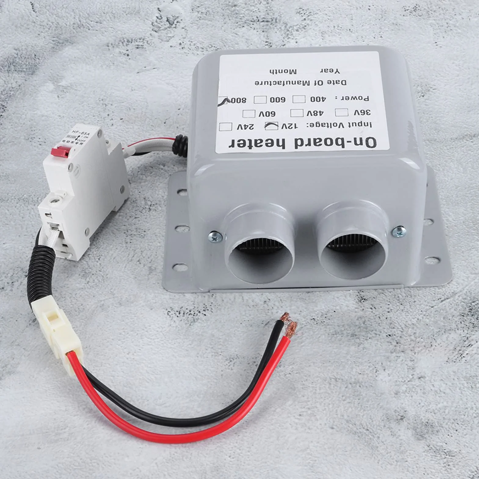 Grzałka 12V 800W Nagrzewnica Samochodowa KIMISS 2 Wylot Powietrza Odmrażacz Szyby
