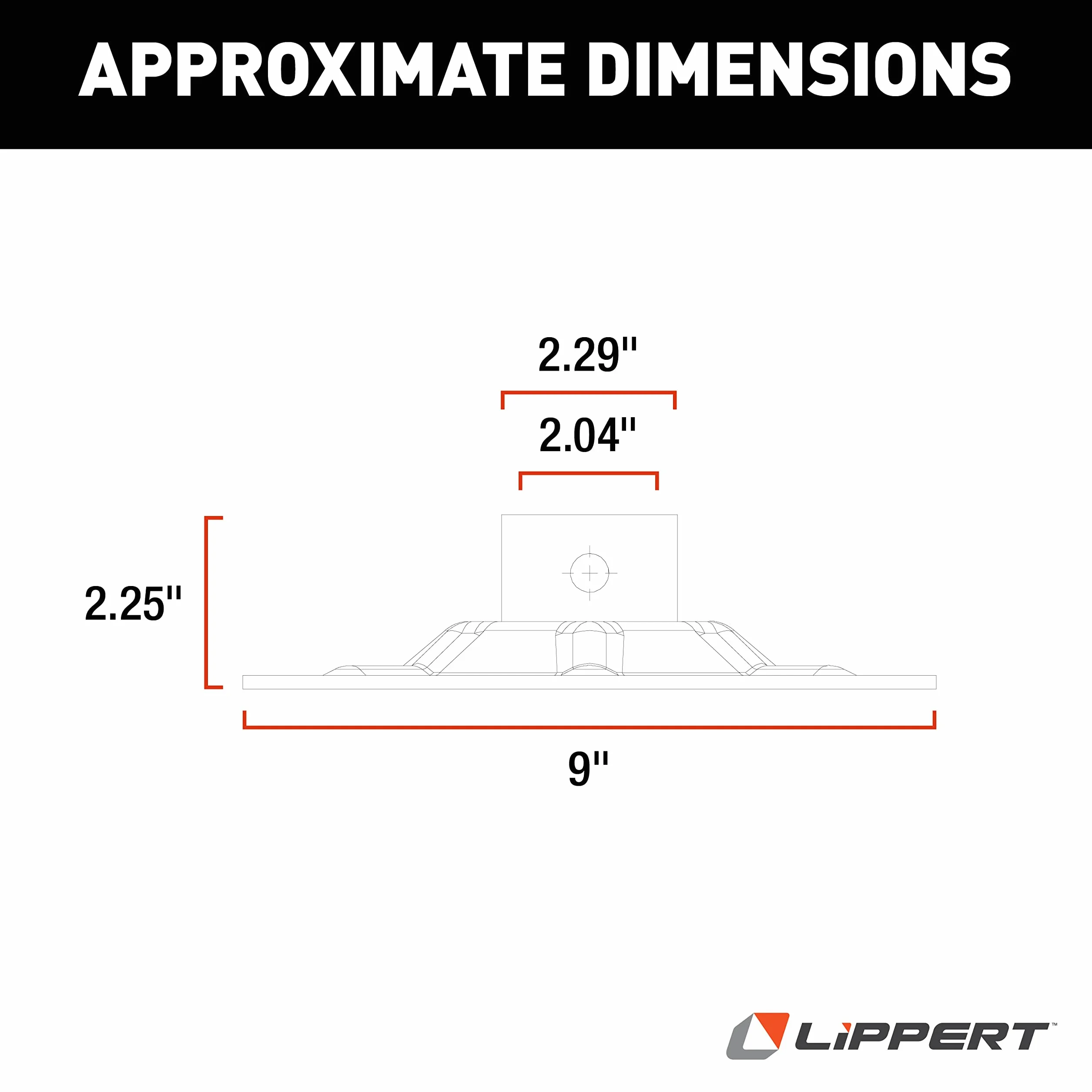 Lippert Components 377962 Nakładka na stopę - tylny podnośnik z efektem Halla