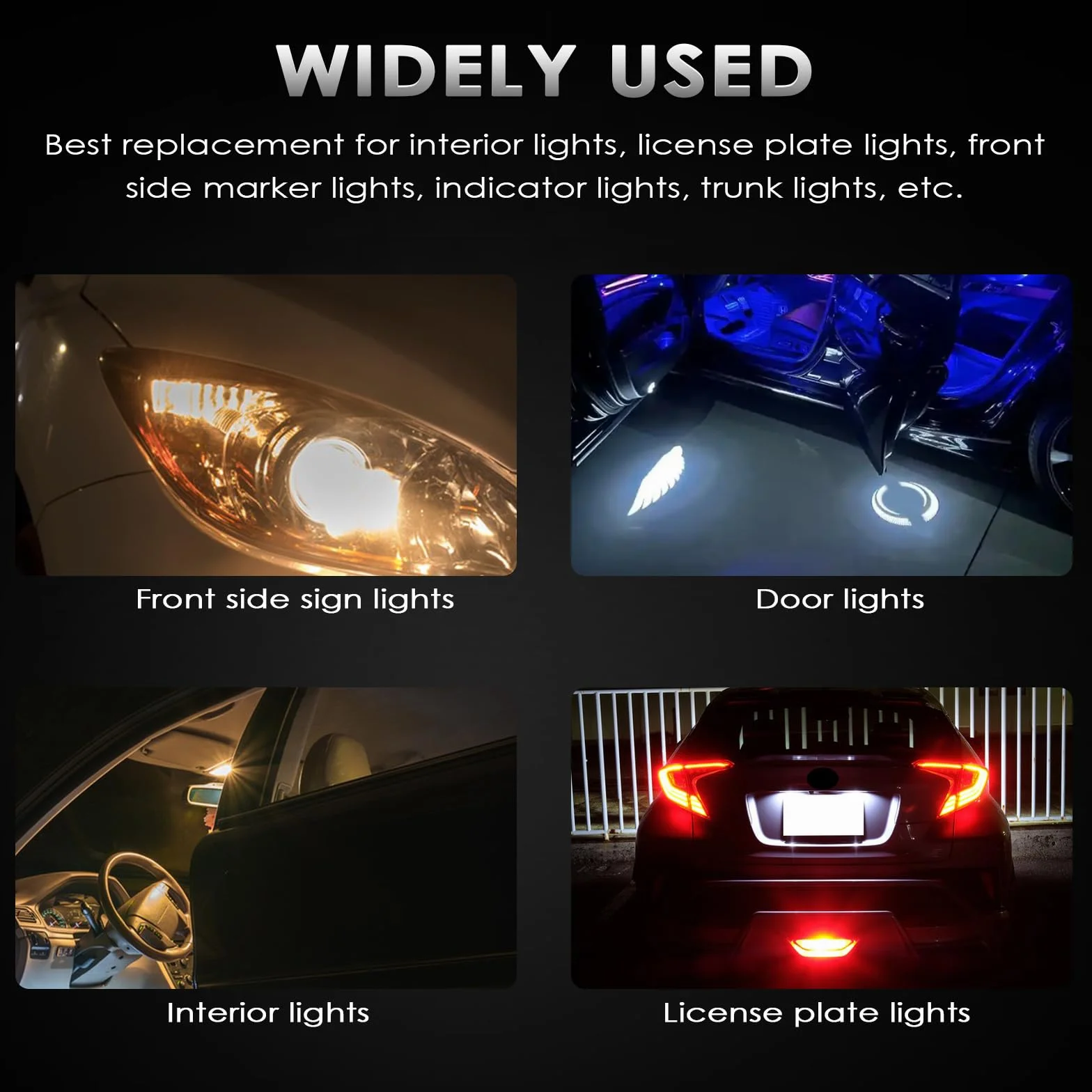 LED 6500K T10 W5W 12V 369 LM 2.1 W oświetlenie wnętrza samochodu 10 sztuk