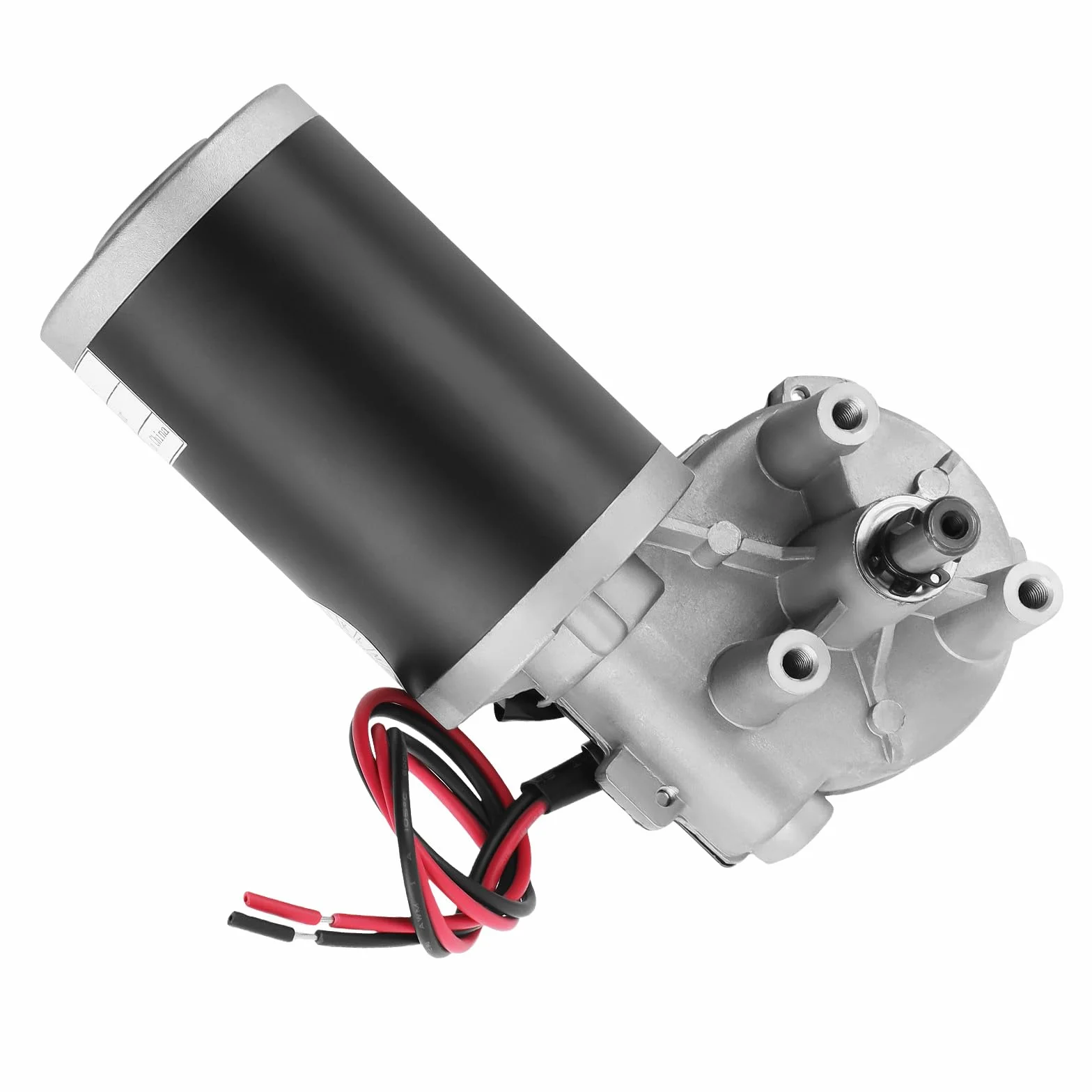 maXpeedingrods Silnik przekładniowy 24 V DC, 45 W, silnik wycieraczki, wysoki moment obrotowy, elektryczna synchronizacja koła zębatego z lewą skrzynią biegów do napędu bramy, okien