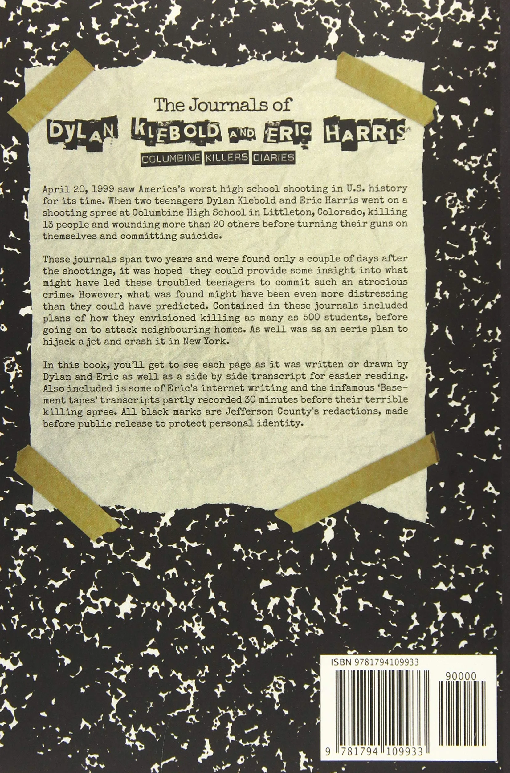 The Journals of Dylan Klebold and Eric Harris: Columbine Killers Diaries