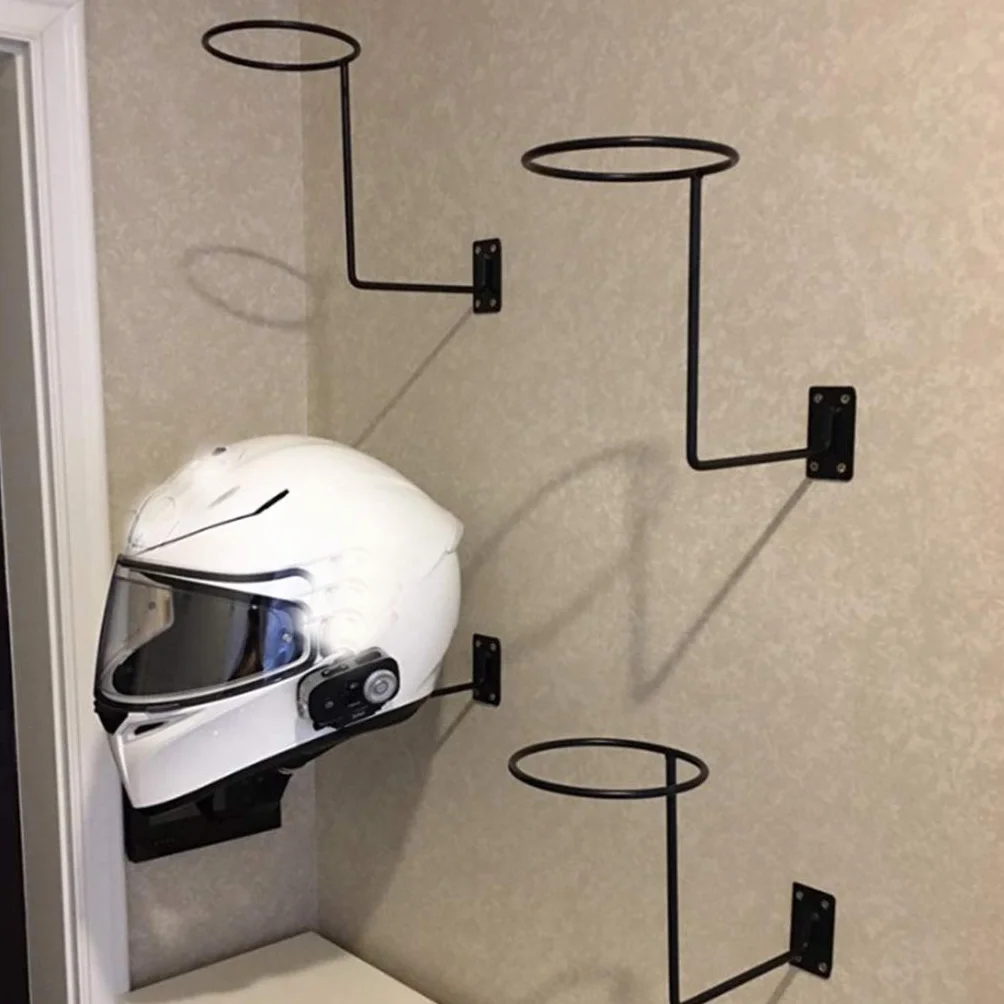 Stojak na kask motocyklowy, uchwyt ścienny czarny