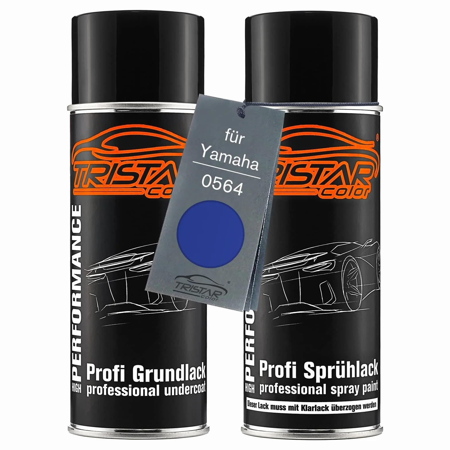 TRISTARcolor Lakier do motocykli Spray Can Set 400ml dla Yamaha 0564 Deep Purplish Blue Perl Baza