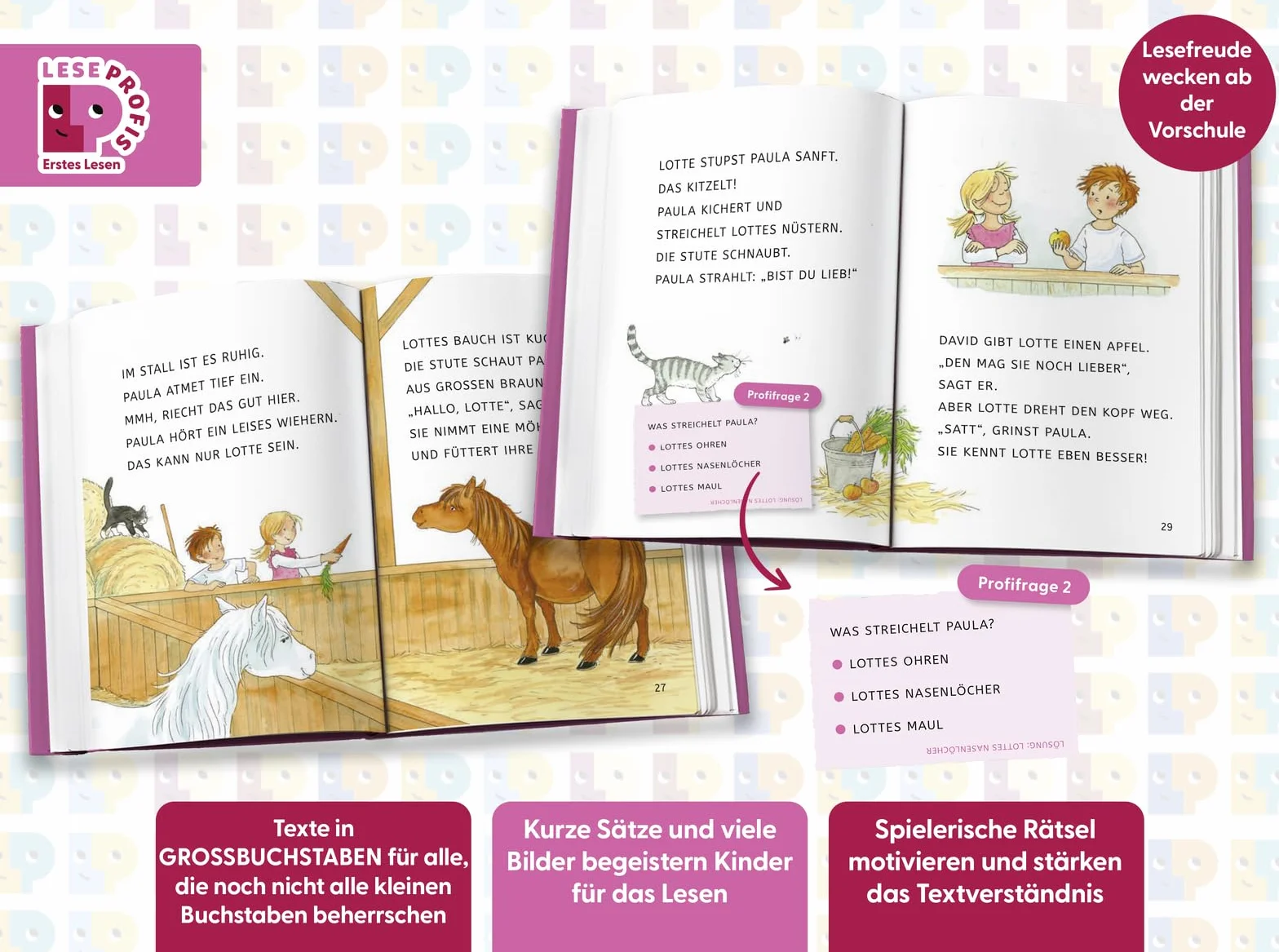 Leseprofis - GROSSBUCHSTABEN: EIN FOHLEN NAMENS SCHNUPPE, 1. Klasse: Kinderbuch für Erstleser:innen und Leseanfänger ab 5 Jahren: 35
