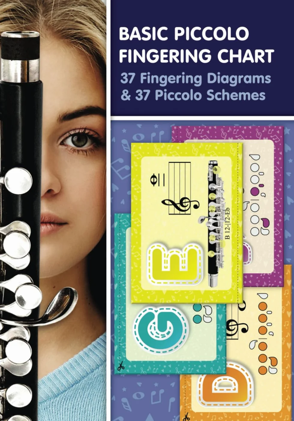 Basic Piccolo Fingering Chart: 37 Fingering Diagrams & 37 Piccolo Schemes