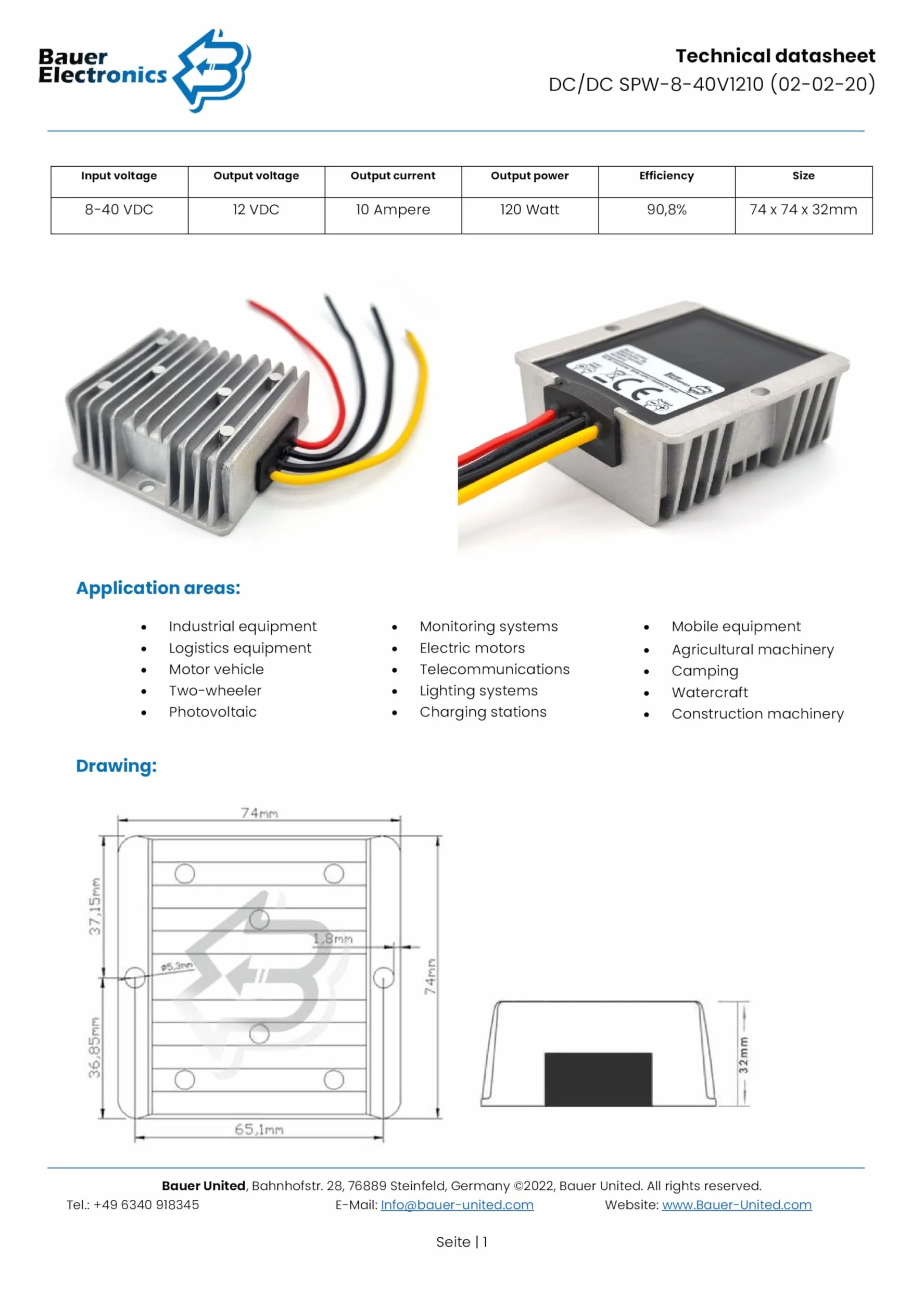 Przetwornik DC-DC 8V-40V na 12V 10A 120W Stepdown Stepup Buck Boost