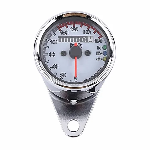 Keenso Uniwersalny Cyfrowy Prędkościomierz LED 12 V 0-160 km/h Motocyklowy Biały