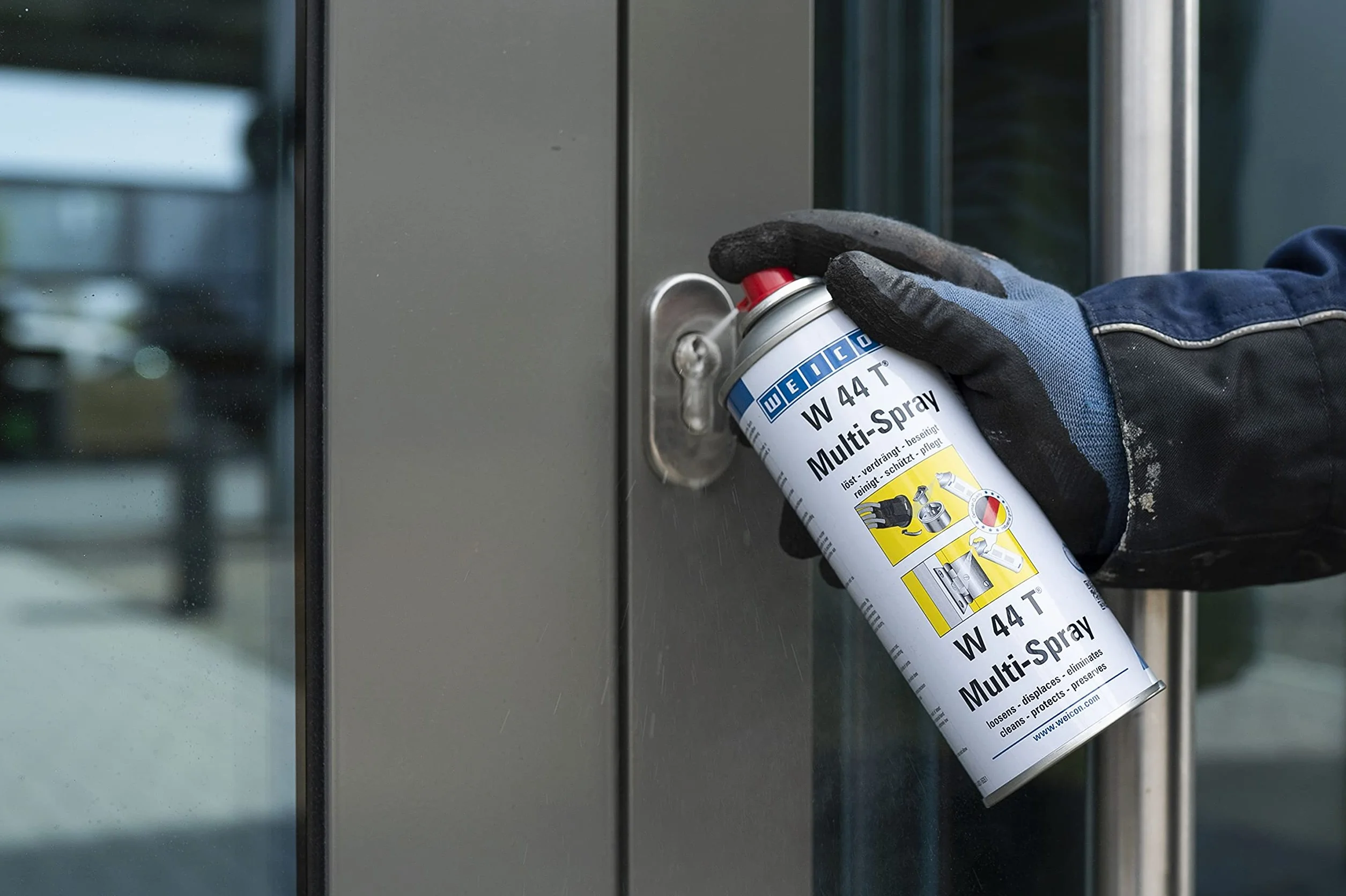 WEICON W 44 T Multi-Spray 400 ml, olej wielofunkcyjny 5-w-1: penetrujący, odrdzewiający, antykorozyjny, smarujący i konserwujący