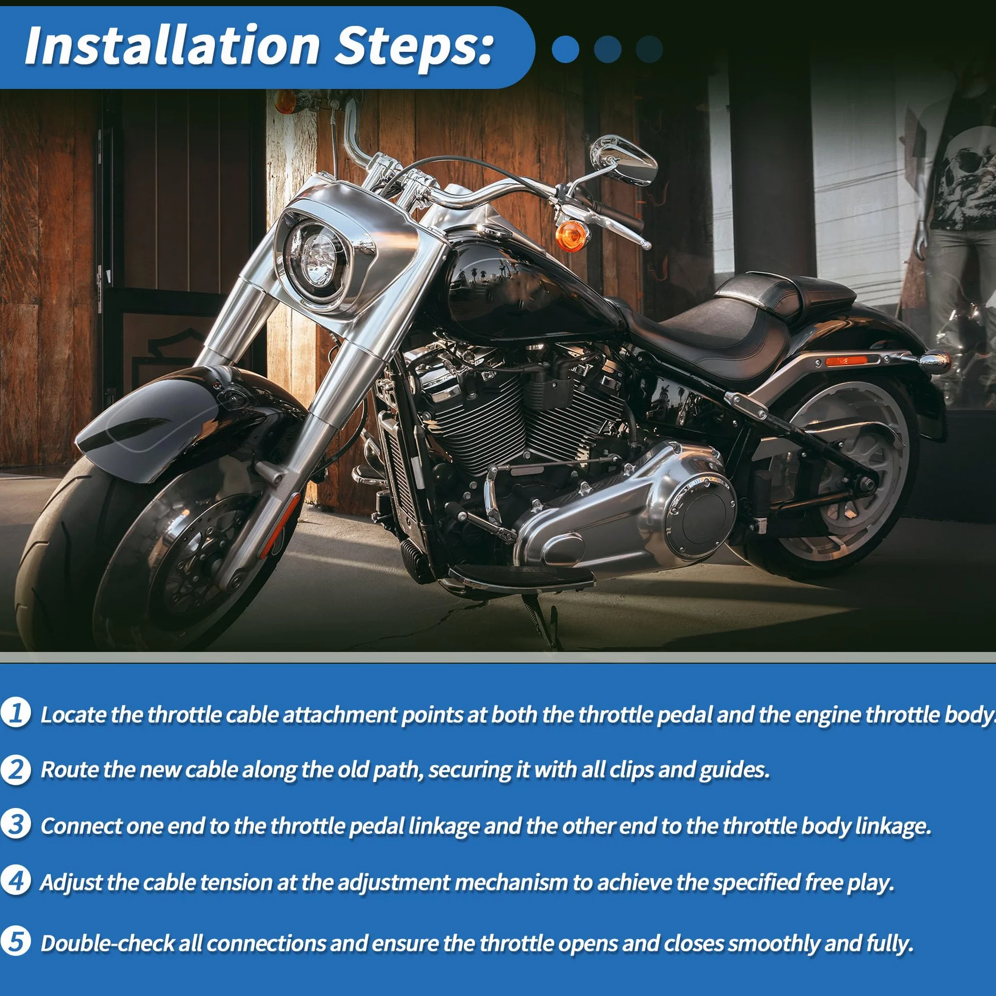 Kabel przepustnicy motocyklowej 130 cm nr 8831200 kabel sterujący przepustnicą do Harley Sportster XL883 XL1200 2002-2014