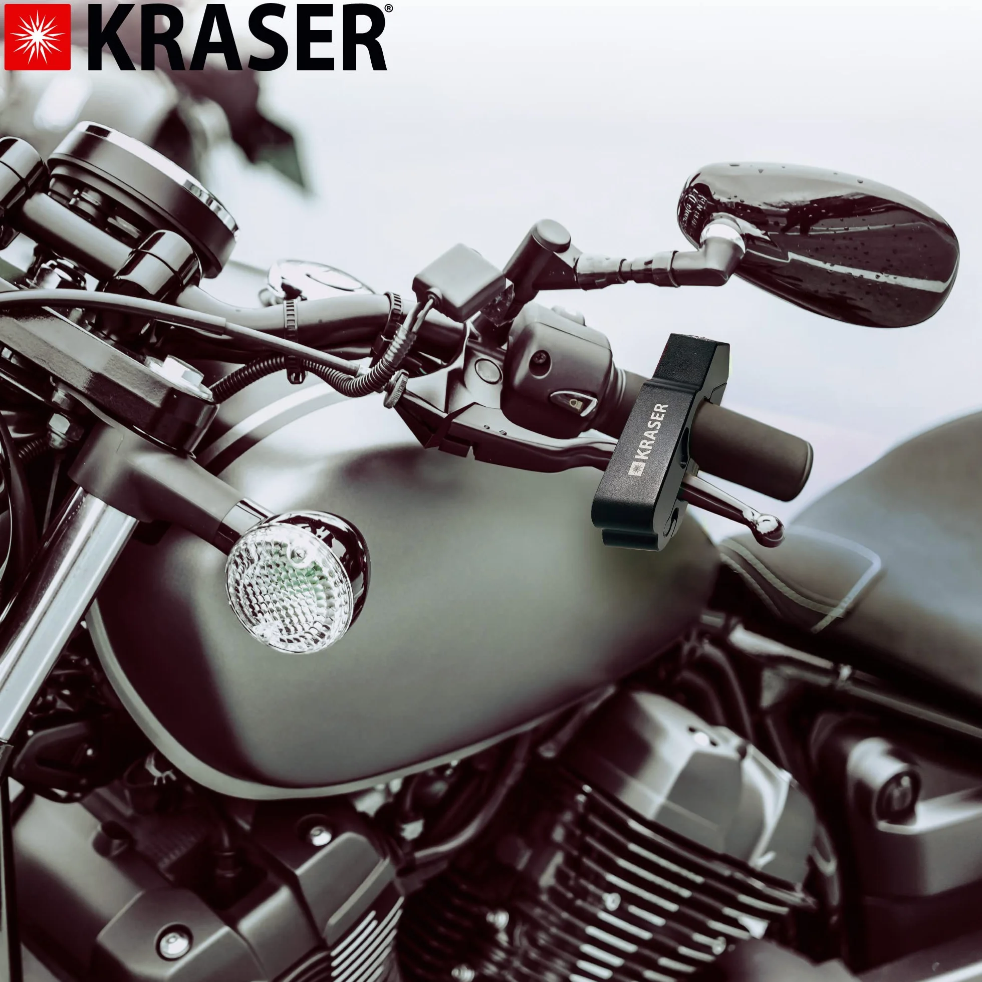 KRASER KR720B Blokada Dźwigni Hamulca Kierownicy Motocykla Motocyklowego Sprzęgło Dźwignia, Bezpieczeństwa Antykradzieżowe do Motocykli ATV Skutery Rower Przepustnica Zabezpieczenie Zabezpieczeń