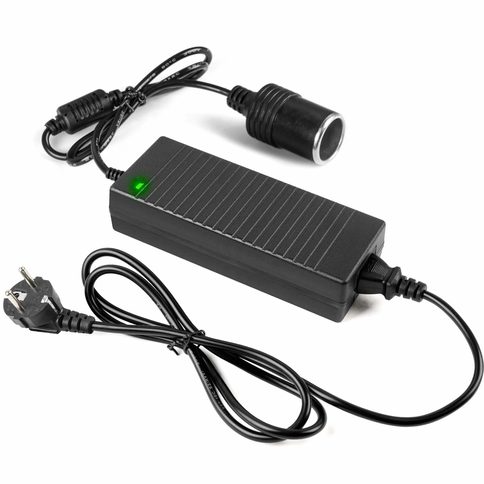 Adapter sieciowy do samochodu, 15 A, 180 W, przetwornica napięcia AC na DC 240 V na 12 V, regulator napięcia, adapter do odkurzacza, zapalniczki, wentylatora, nawilżacza powietrza, innych