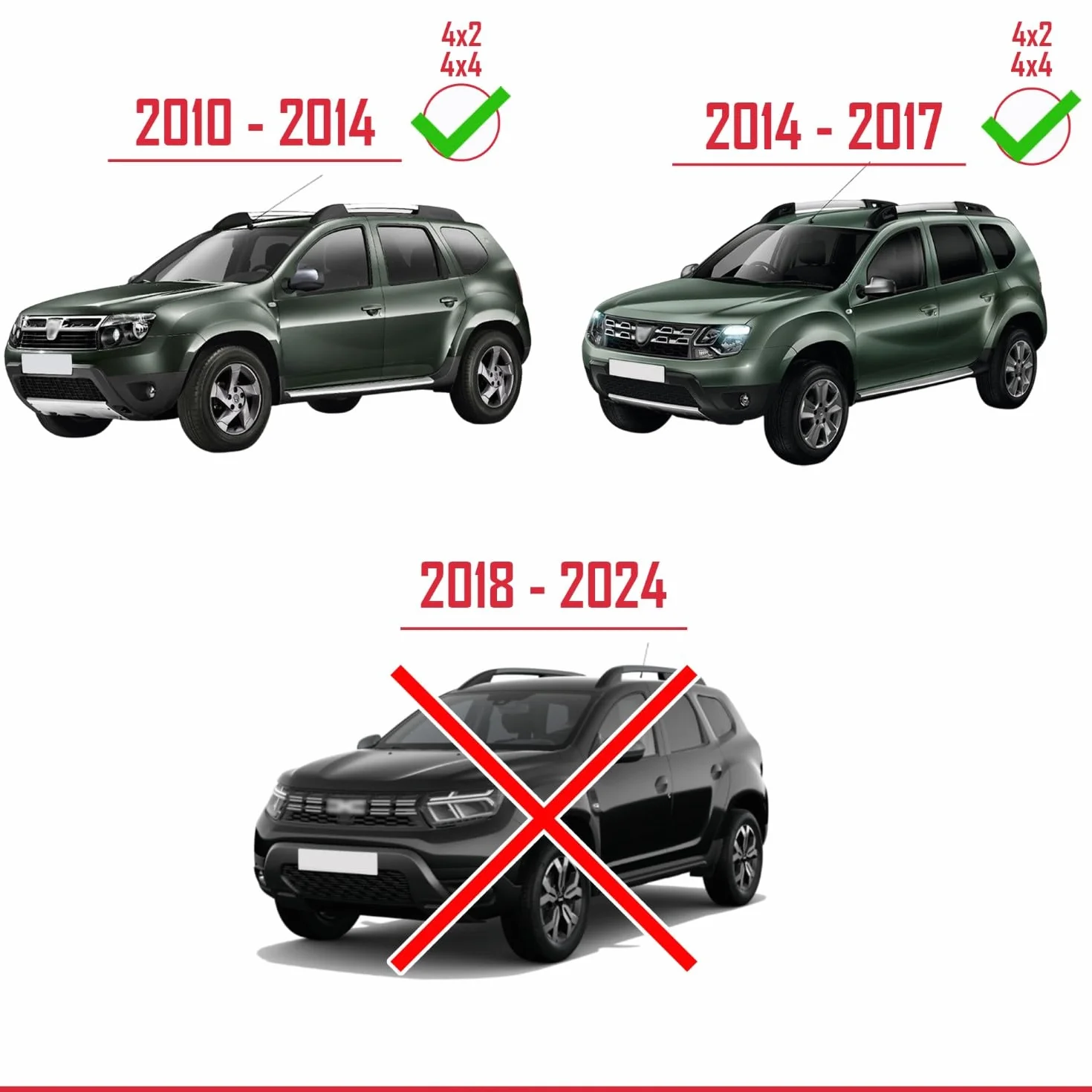 Ochraniacz błotnika i osłona boczna z tworzywa sztucznego do Dacia Duster 2010-2017 CZARNY