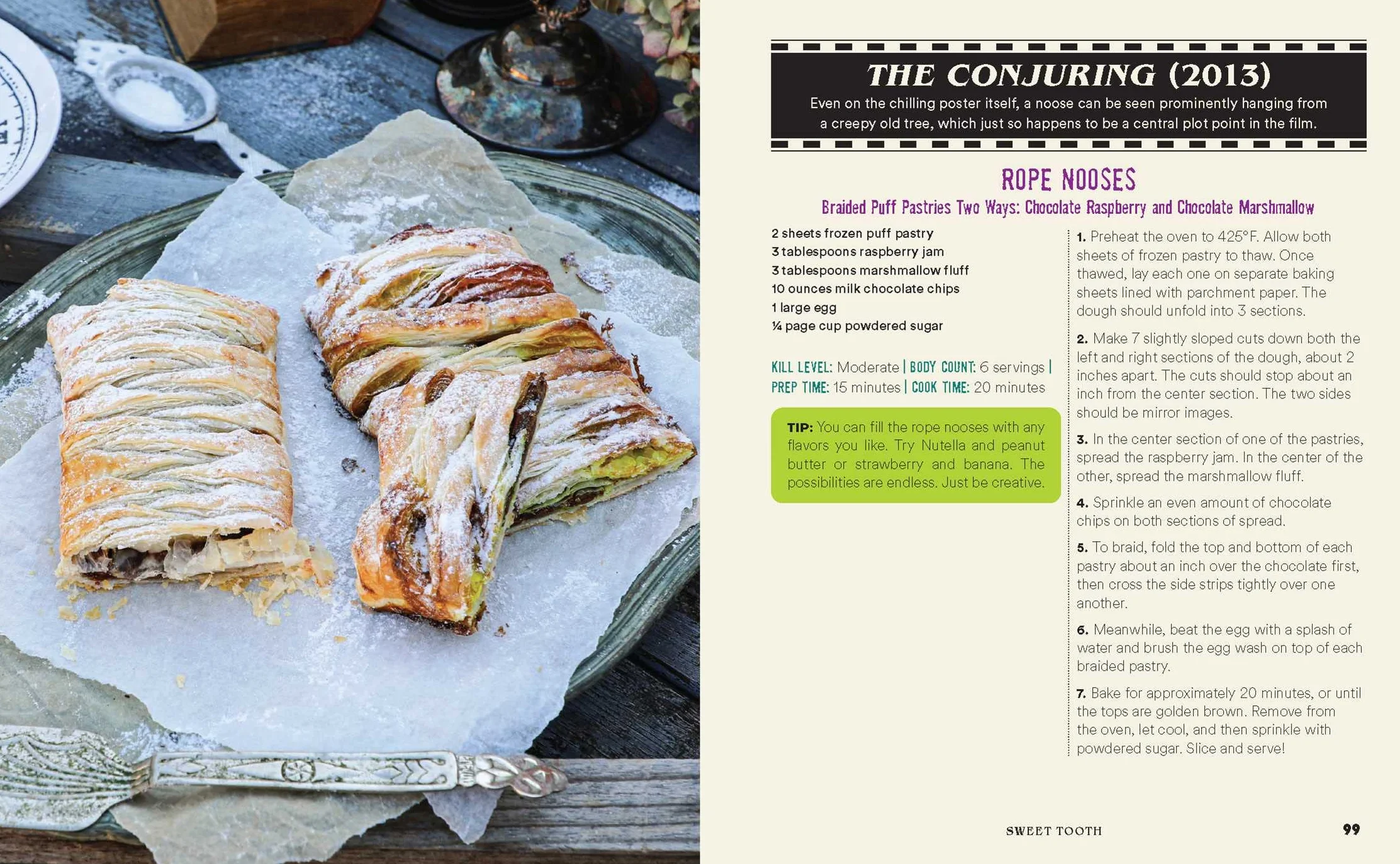 The Horror Movie Night Cookbook: 60 Deliciously Deadly Recipes Inspired by Iconic Slashers, Zombie Films, Psychological Thrillers, Sci-Fi Spooks, and ... Psycho, Jaws, the Conjuring, and More): 3
