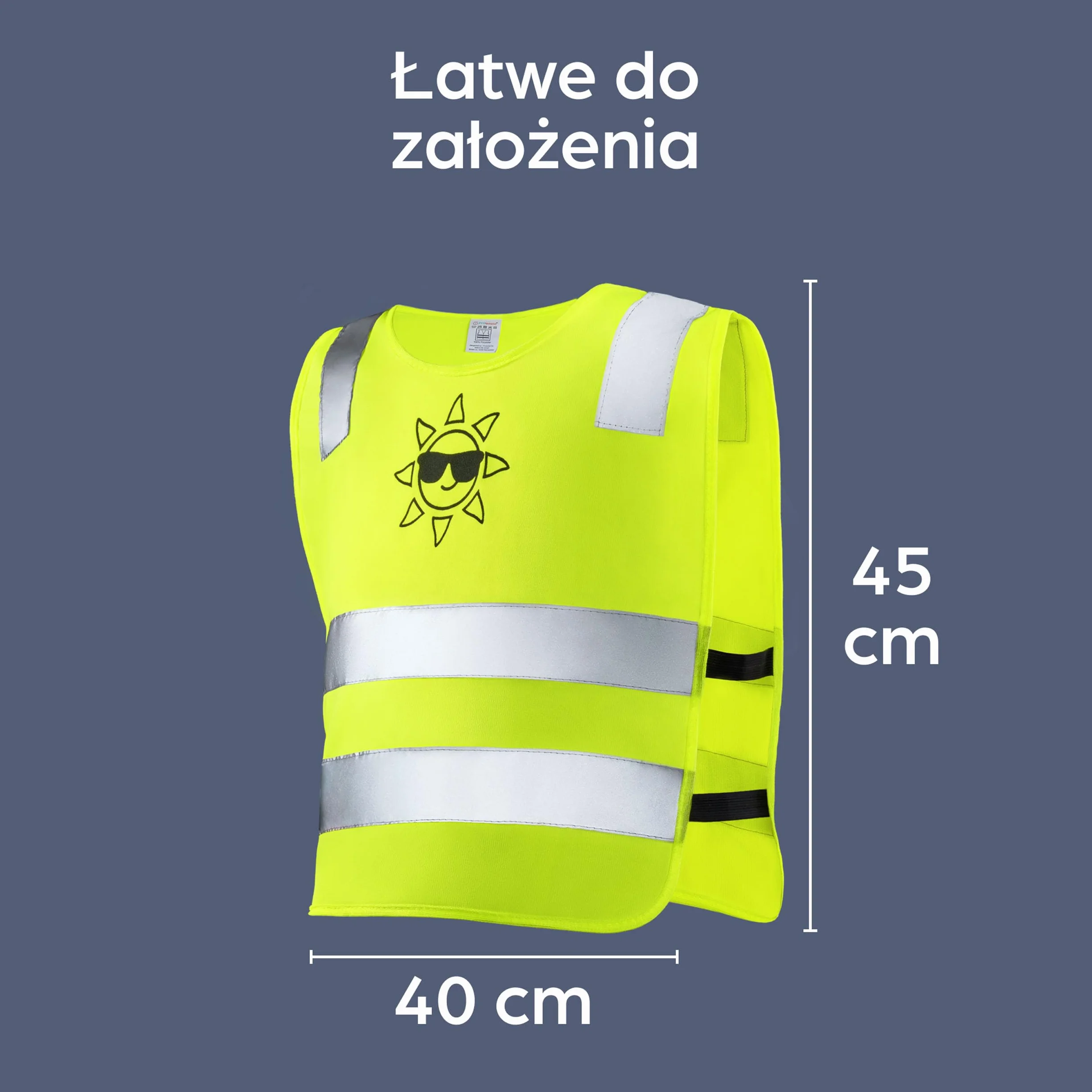 2 kamizelki ostrzegawcze dla dzieci, żółta, dobrze widoczna, oddychająca, uniwersalna, rozmiar dla chłopców i dziewczynek