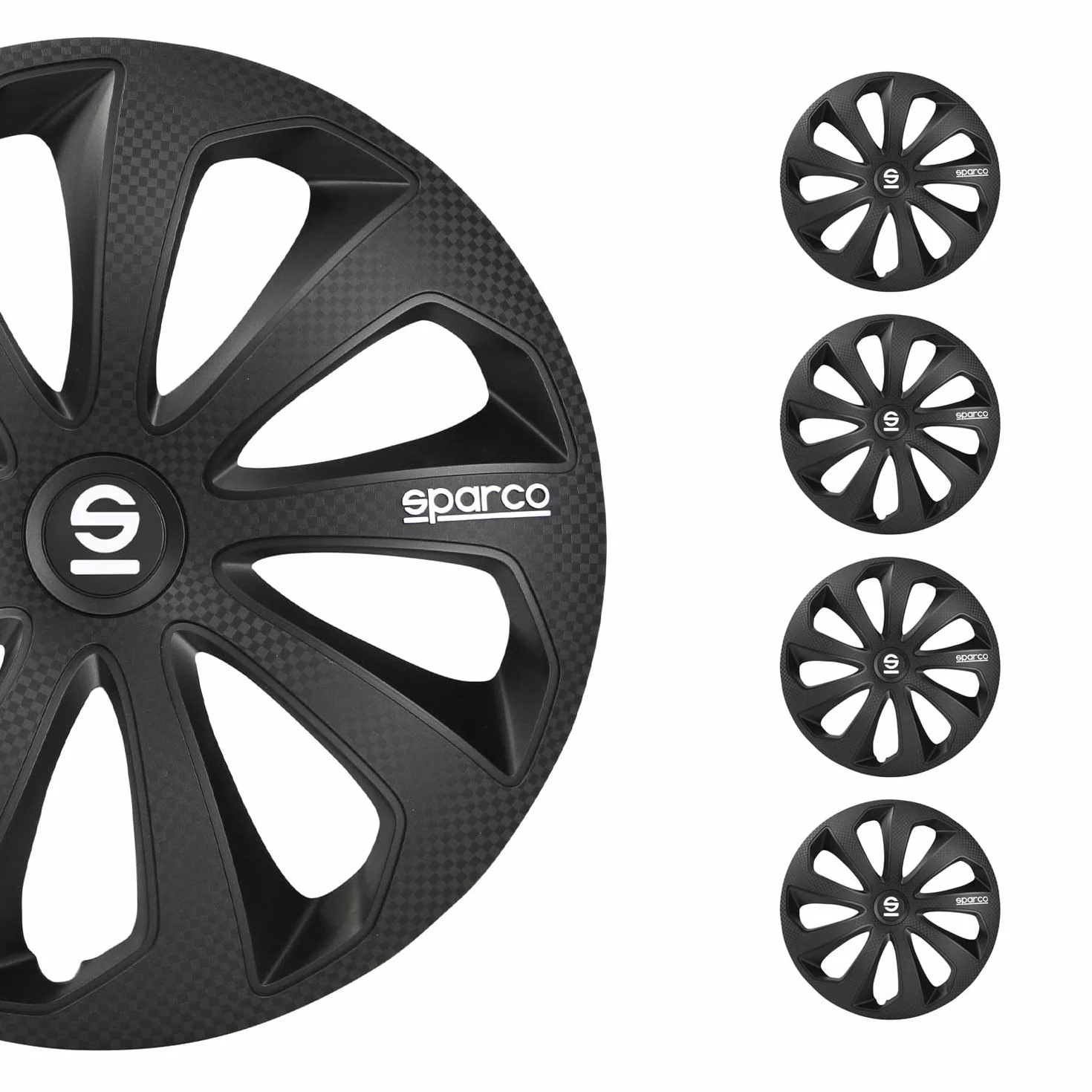 Zestaw Sparco osłony na koła Sicilia 40 cm czarny/węgiel