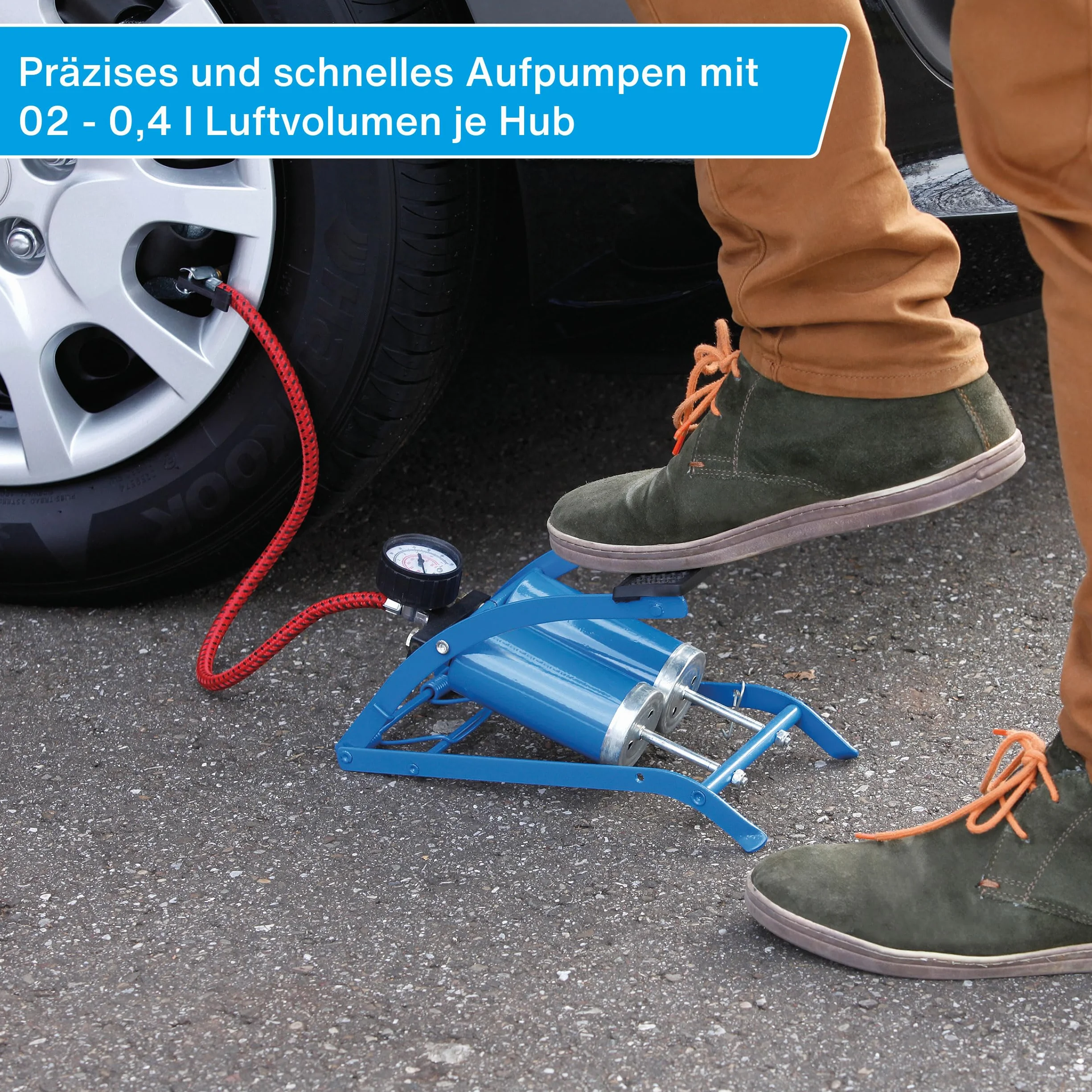Cartrend wytrzymała pompa nożna 10942
