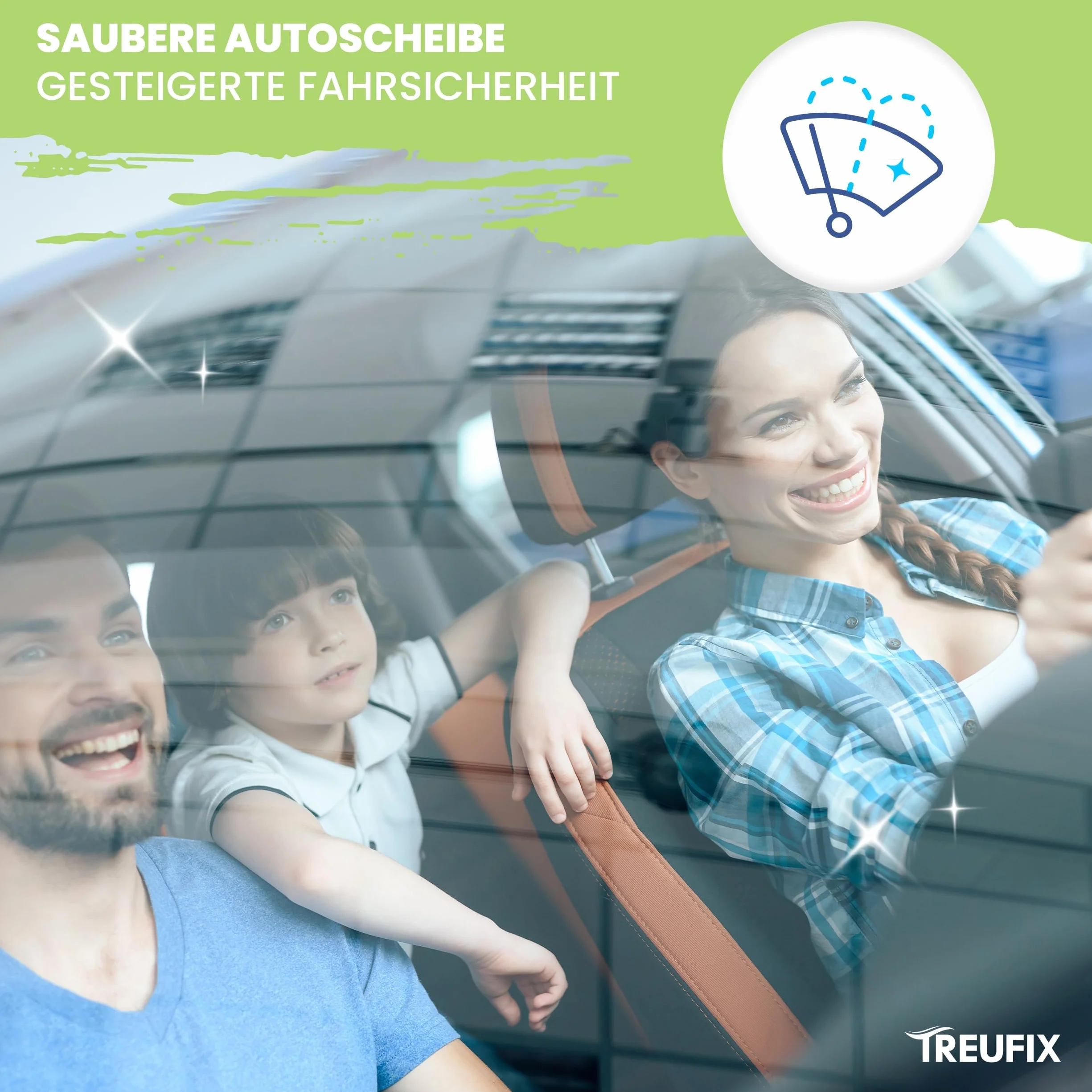 Treufix Koncentrat płynu do spryskiwaczy 250ml Premium środek do czyszczenia szyb samochodowych do wszystkich systemów spryskiwaczy szyb i systemów czyszczenia reflektorów dla maksymalnej widoczności