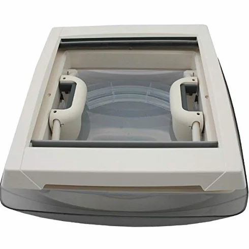 MPK Vision Vent S Pro przezroczyste okno dachowe, przyciemniane szkło, żaluzje przeciw owadowym 28 x 28, do przyczep kempingowych, samochodów kempingowych, caravanów