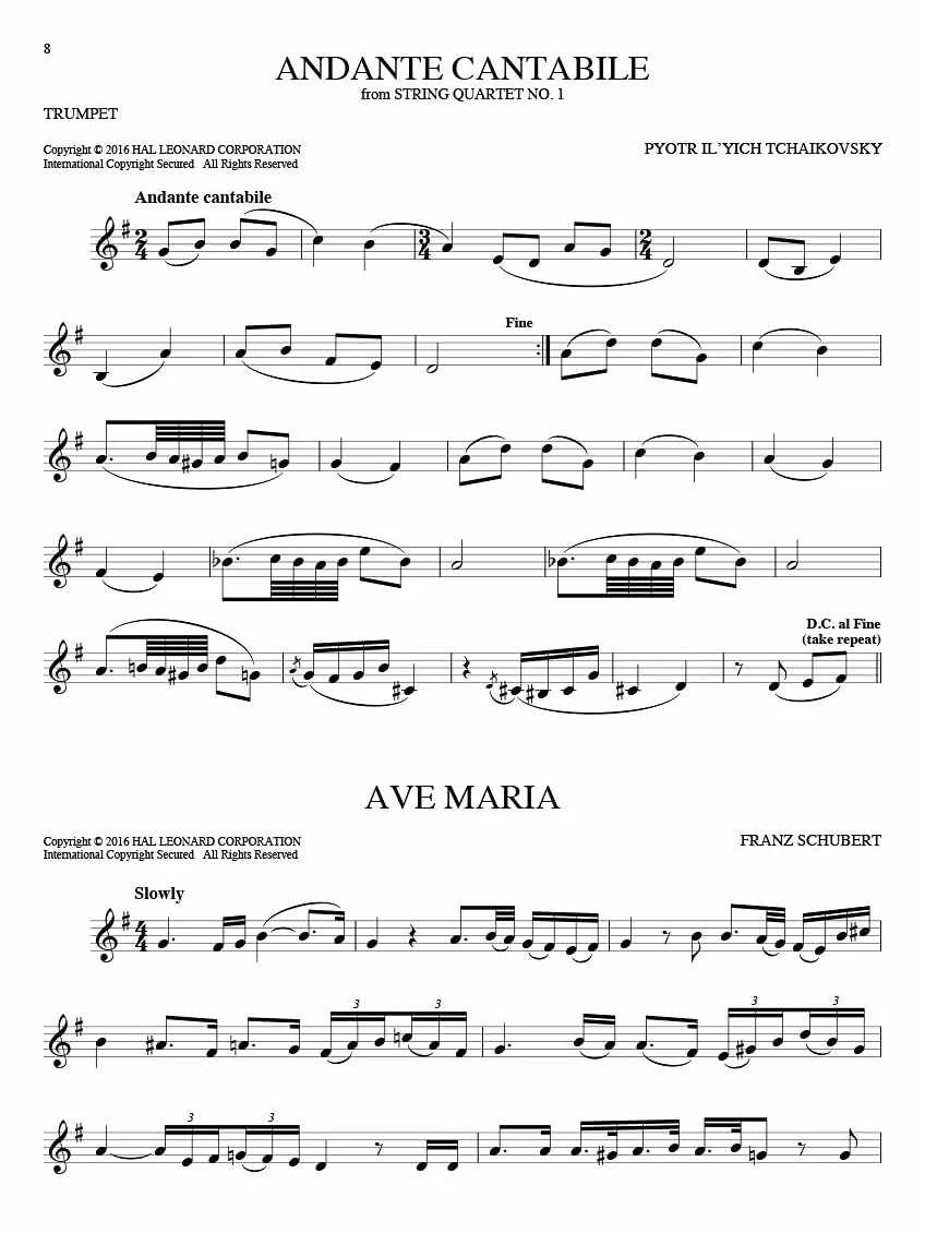 101 classical themes for trumpet trompette