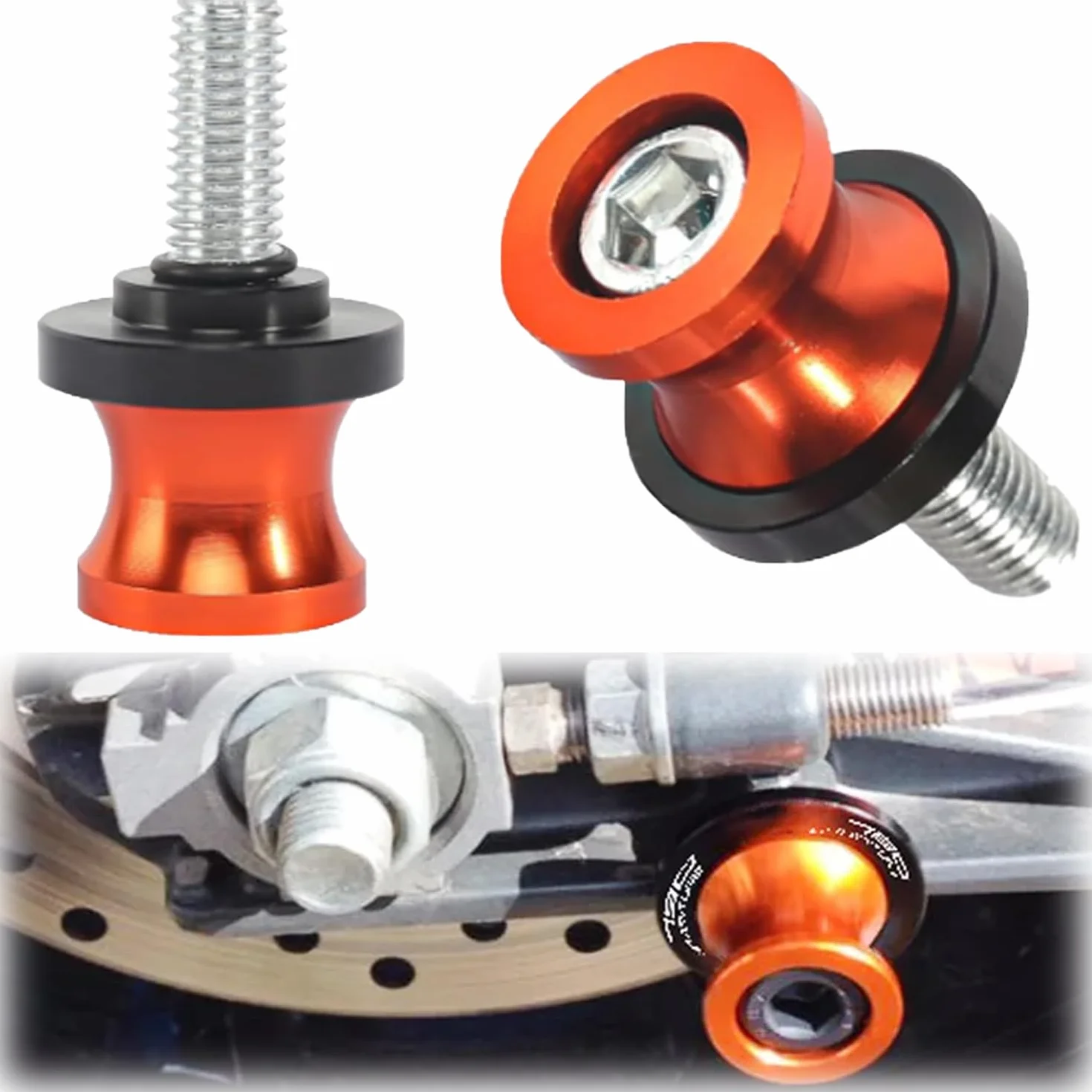 2 szt. Ramię oscylacyjne motocyklowe, wspornik cewki wahacza in aluminium, cewka wahacza diabolos motor, uniwersalna cewka wahacza