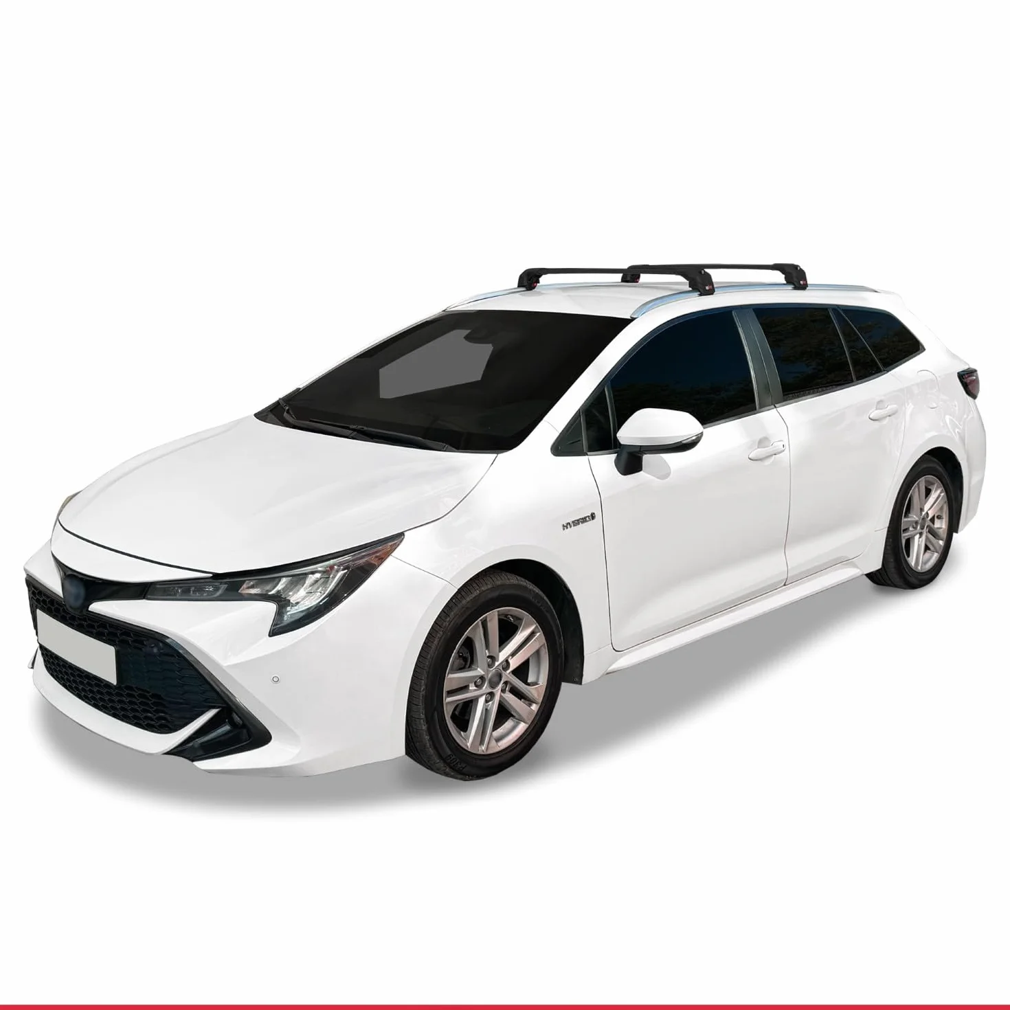Kompatybilny z Toyota Corolla Touring/Estate (E210) 2019-2026 ACE-2 Model Aluminiowe poprzeczki dachowe Czarny 2 szt.