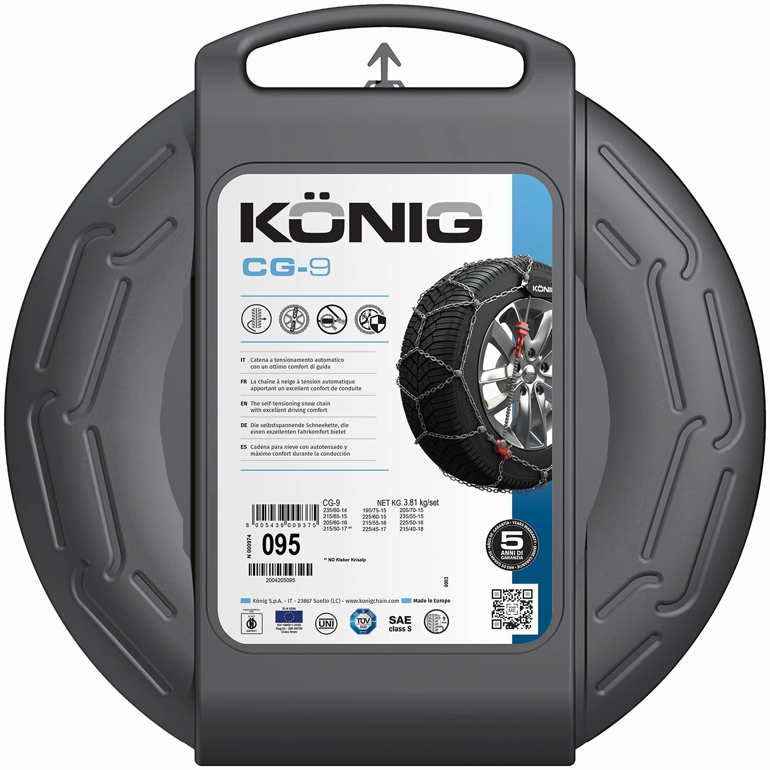 KÖNIG CG-9 105 łańcuchy śniegowe 2 sztuki
