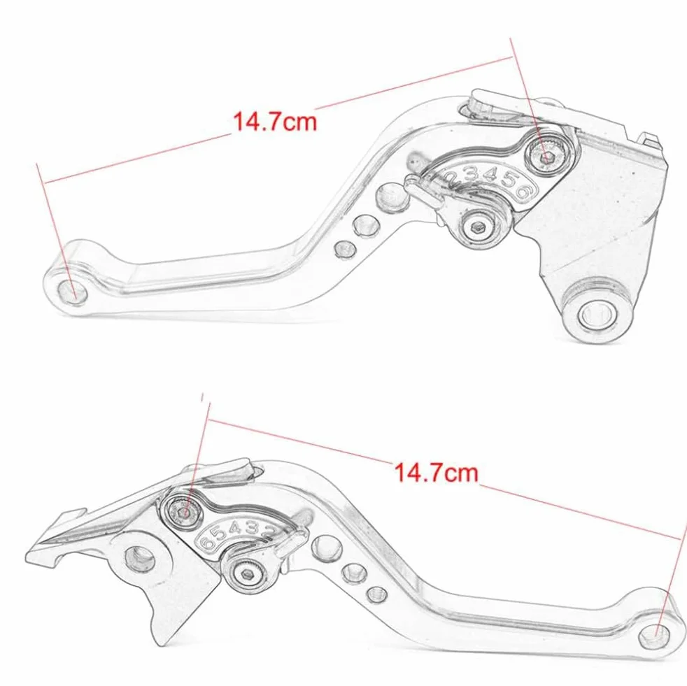 Krótka dźwignia sprzęgła i hamulca CNC ze stopu aluminium kompatybilna z Honda XL750 TRANSALP 2023-2024 czarna