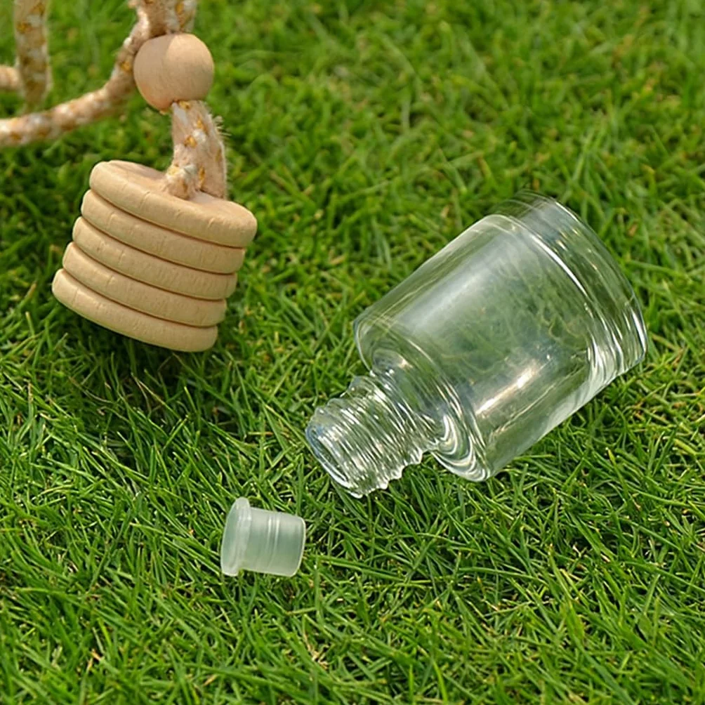 30 szt. buteleczek 8 ml do zapachu samochodowego – puste dyfuzory do aromaterapii z zawieszką, idealne do samodzielnego napełniania w aucie, domu lub biurze