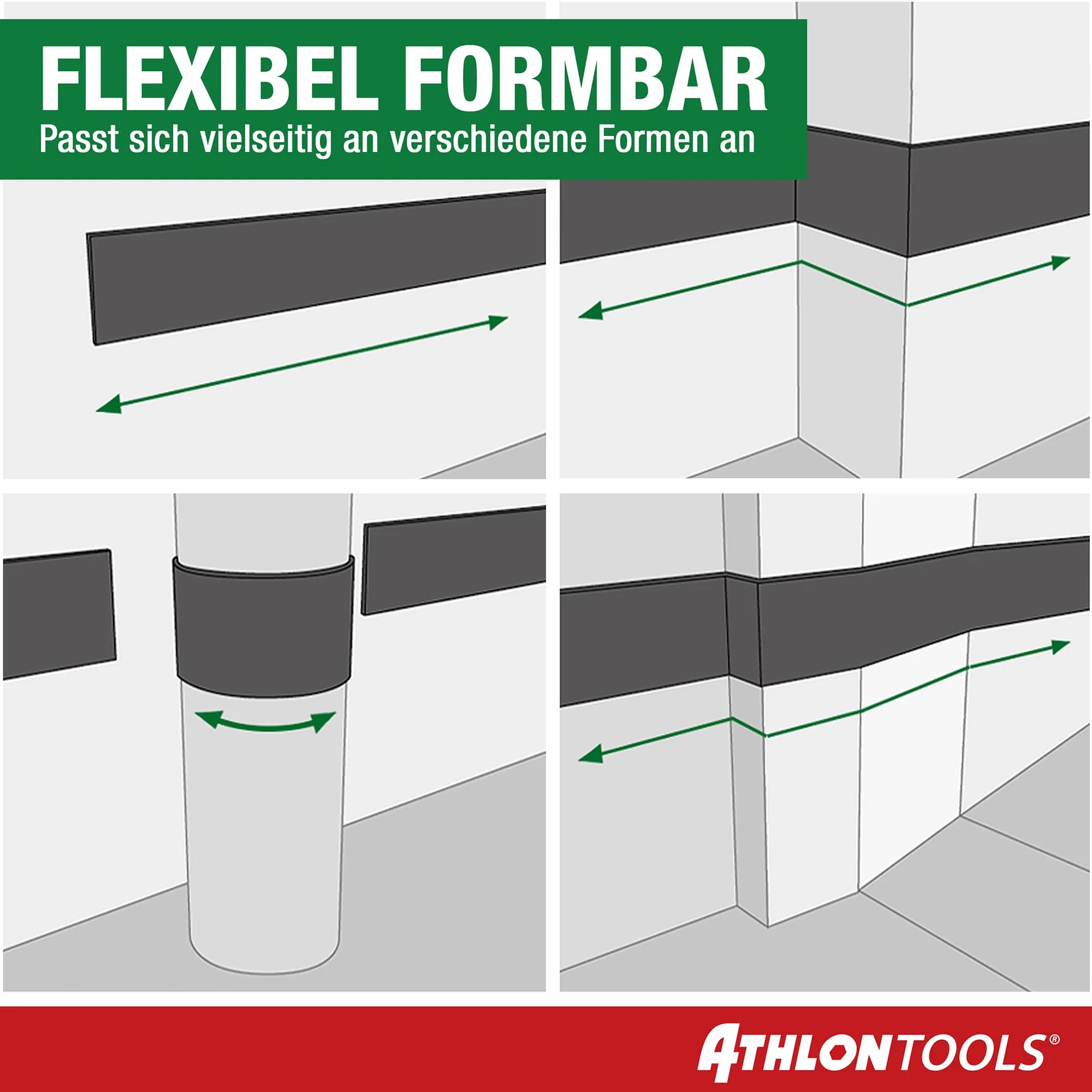 ATHLON TOOLS FLEXPROTECT osłona na ścianę garażową 2 m czarna