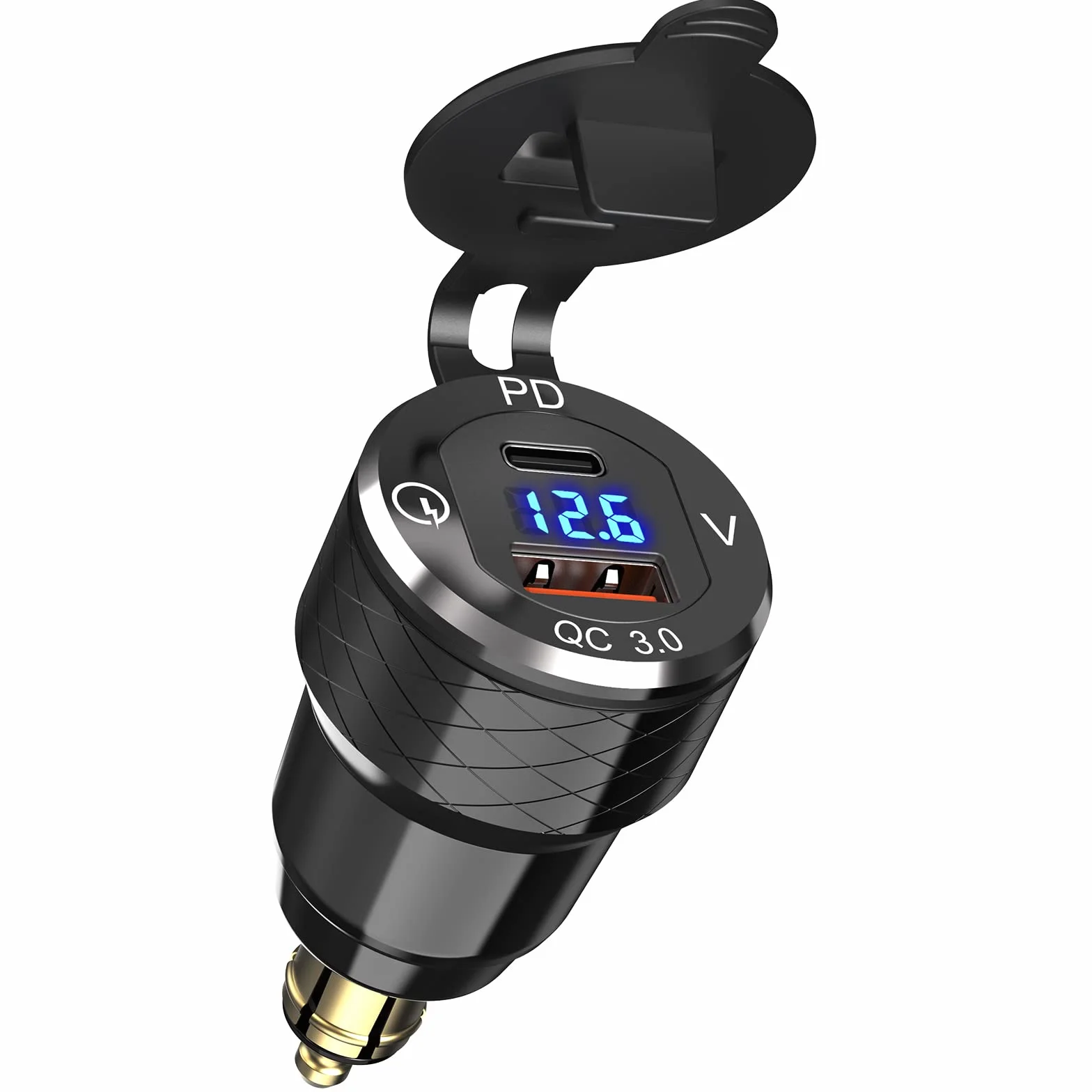 Adapter USB Din Hella do BMW USB C PD 30 W ładowarka 12 V wodoszczelna QC3.0 z woltomierzem LED