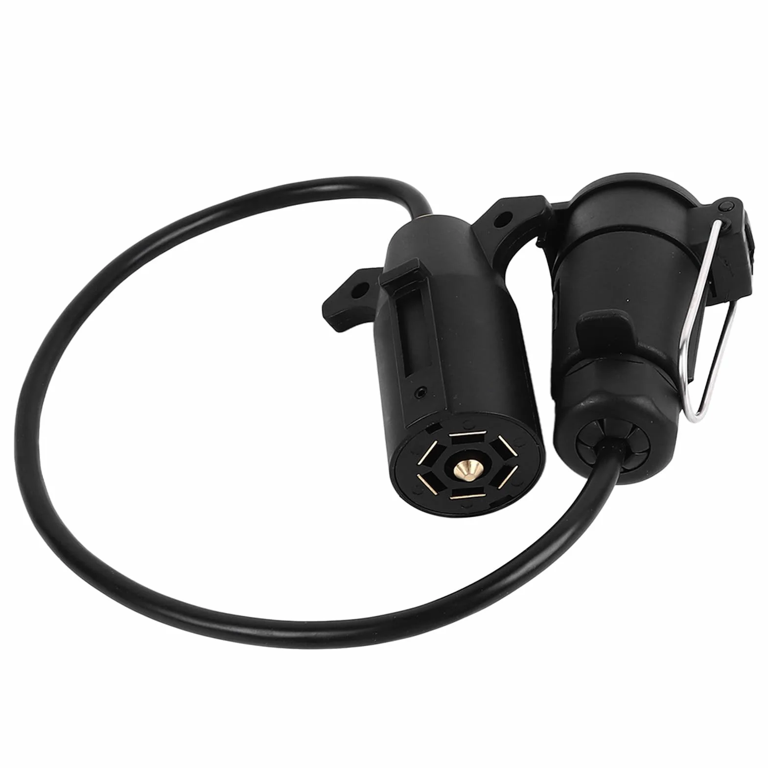 Aramox Adapter Wtyczki Przyczepy 7-pinowy USA na UE Podwójne Złącze