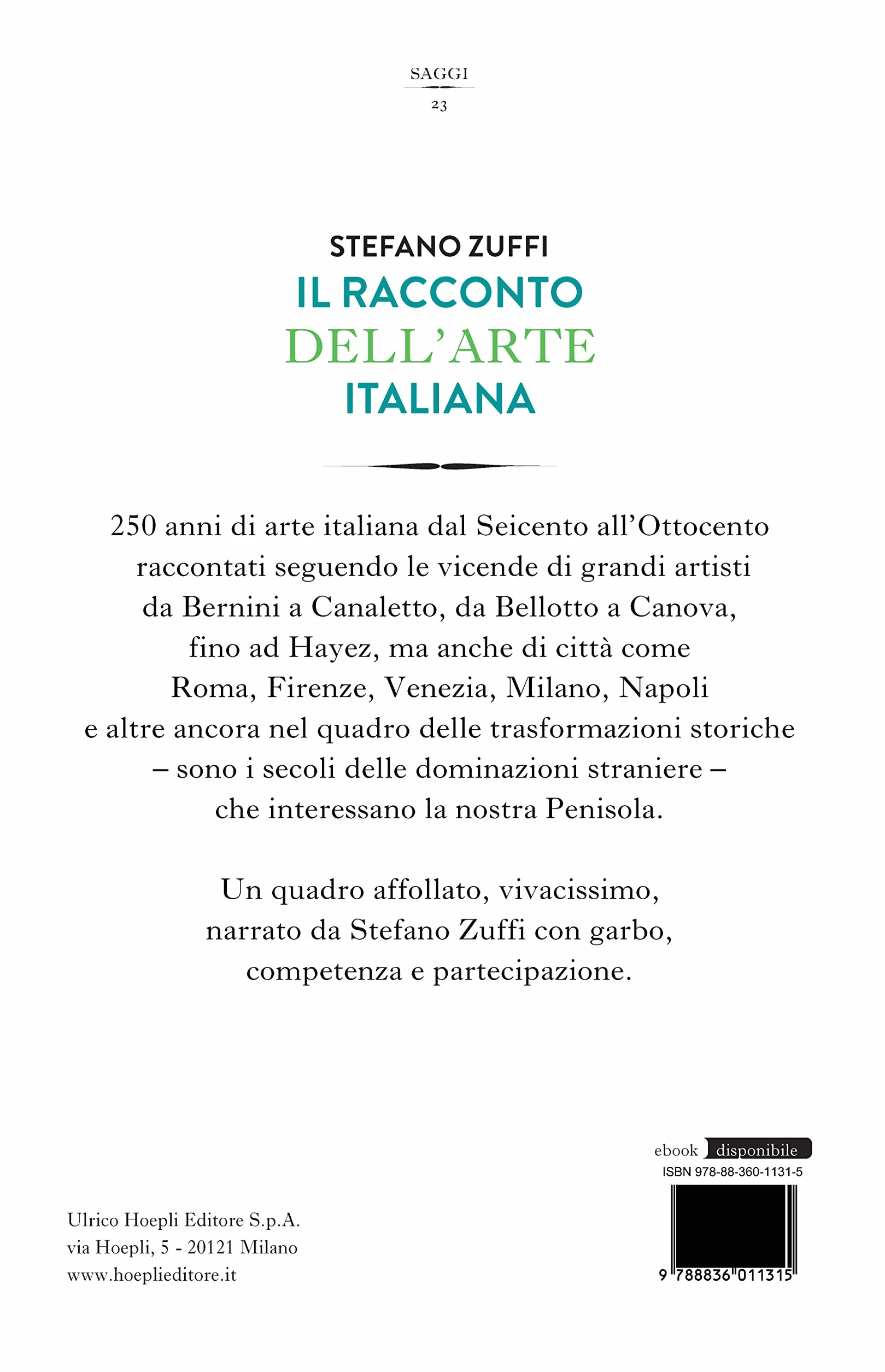 Il racconto dell'arte italiana. Da Bernini a Canova
