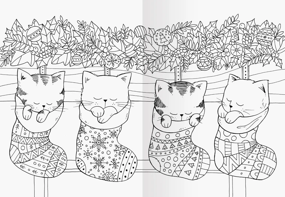 A Million Christmas Cats: Mein Katzen-Malbuch zu Weihnachten