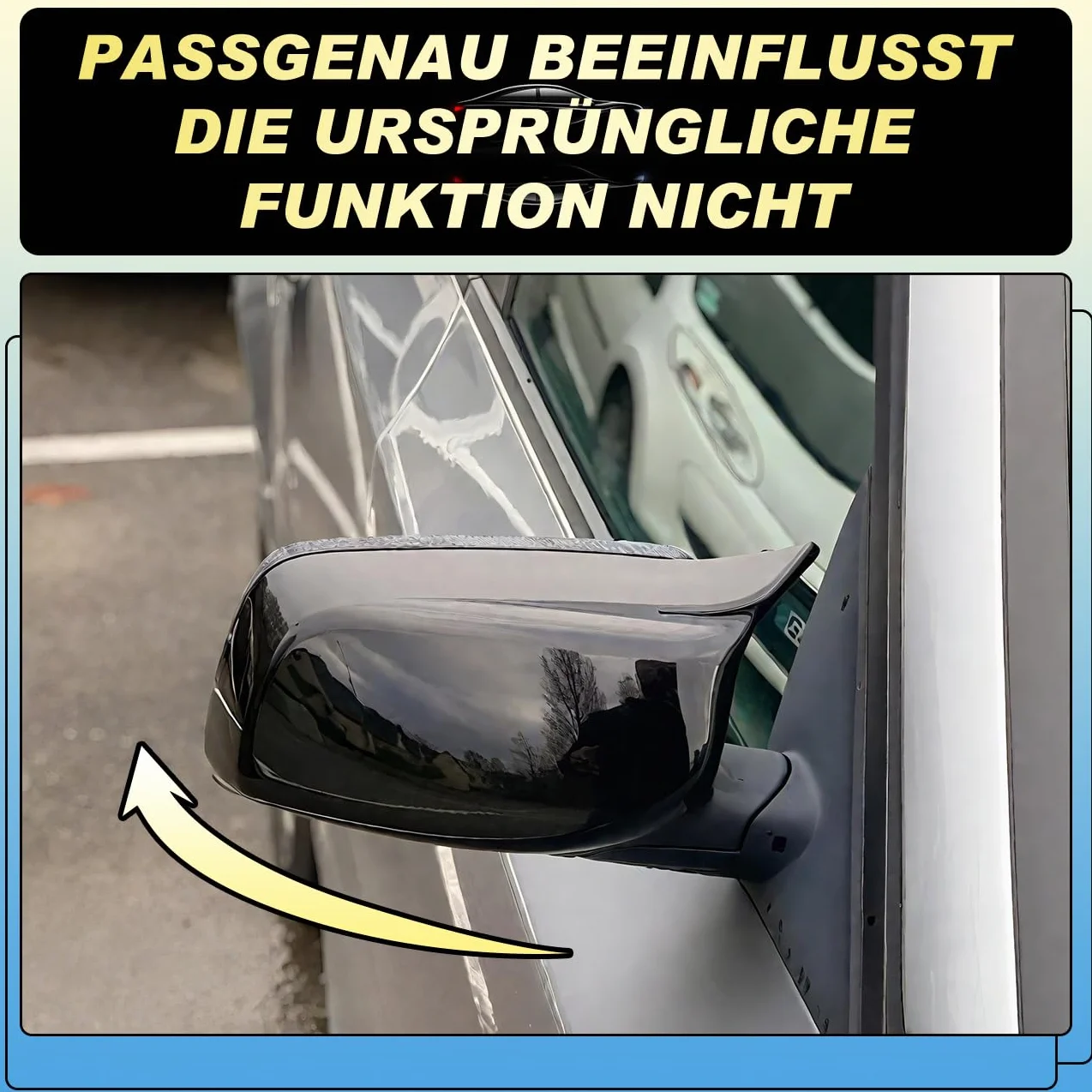 GEARMONSTER Osłona lusterka zewnętrznego BMW seria 5 E60 E61 błyszcząca czerń