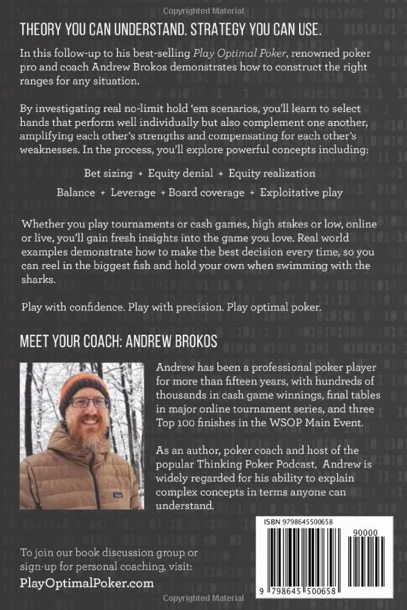 Play Optimal Poker 2: Range Construction