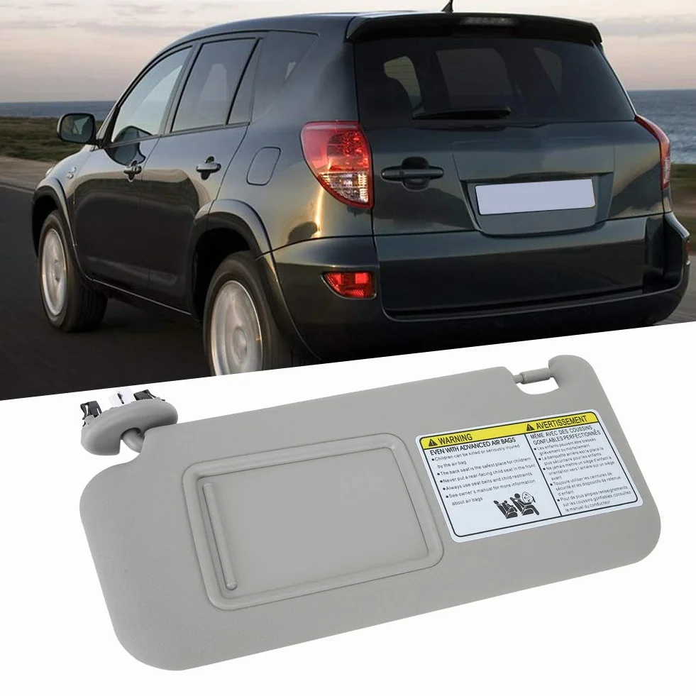 Auto szary lewa osłona przeciwsłoneczna po stronie kierowcy 74320-06800-B0 pasuje do 74320-42501-B2 pasuje do 2006 2007 2008 2009