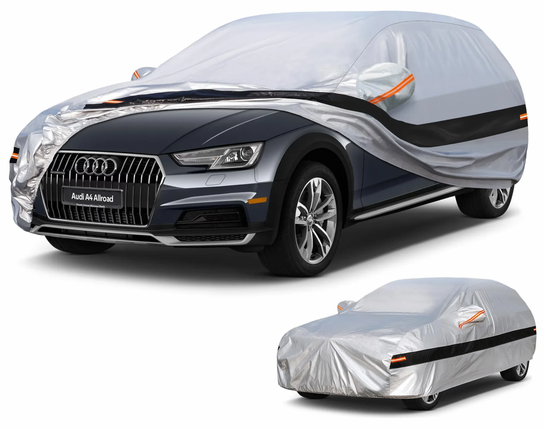Pokrowiec samochodowy zewnętrzny do Audi A4 Avant/Allroad/Cabrio (1994-2025) 10 warstw wodoodporny pyłoszczelny wiatroszczelny