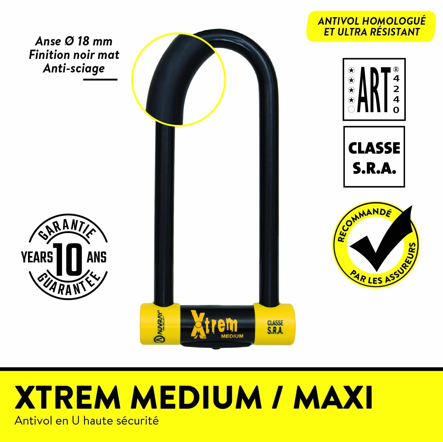AUVRAY Blokada U XTREM Medium 85X250