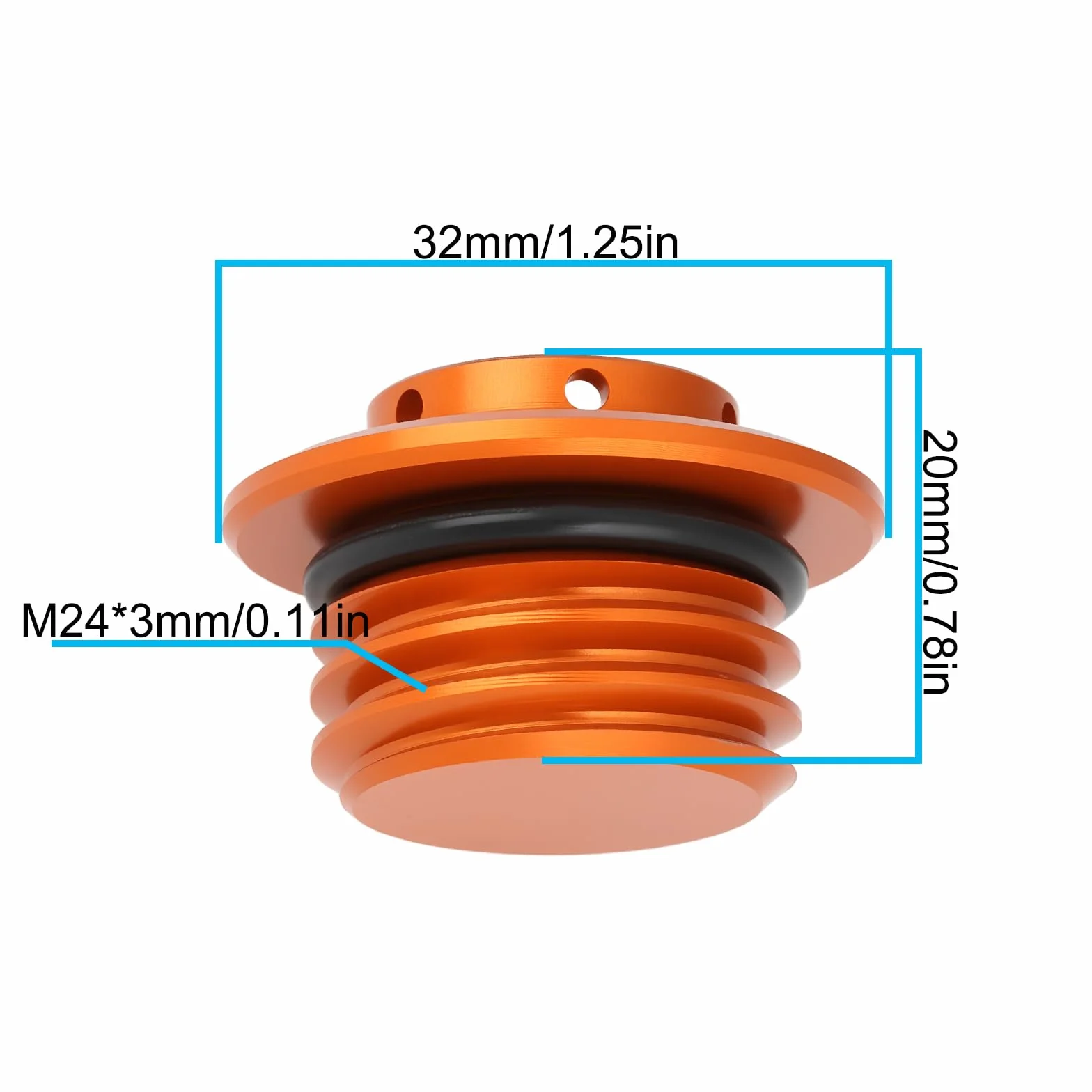 Korek wlewu oleju M24x3 CNC aluminiowa wtyczka kompatybilna z KTM 690 SMC R Enduro Duke 790 890 1290 Super Duke R GT
