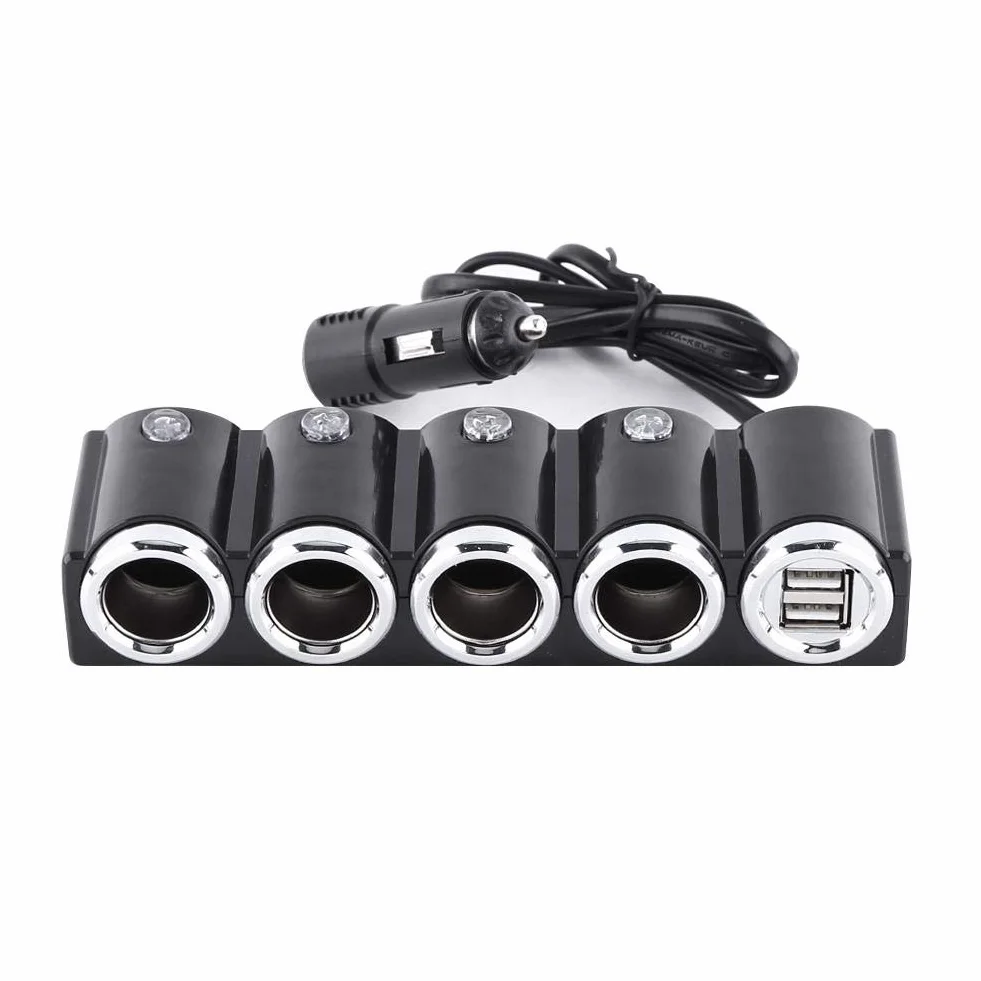 Akozon DC 12V 24V USB 4-kierunkowa zapalniczka ładowarka