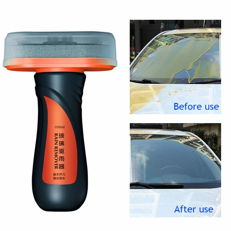 Acouto 100 Ml Deszczowa Powłoka Motoryzacyjna Powłoka Przednia Przednia Agent Deszczowy do Zmywacza Zestaw Opieki Samochodowej Nie Jest Przylegający 2. powodować Hydrofobowe łatwe Działanie
