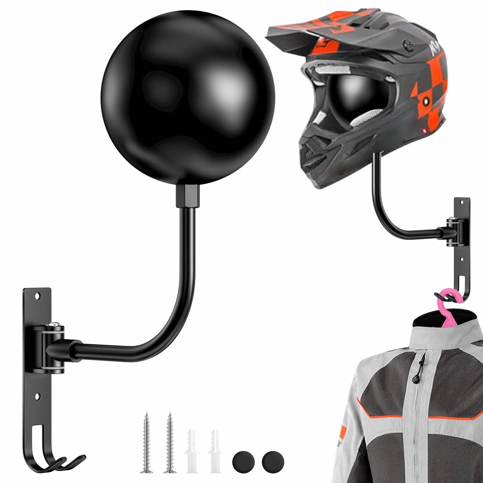 1 sztuki Uchwyt ścienny na kask motocyklowy, Uchwyt na kask motocyklowy