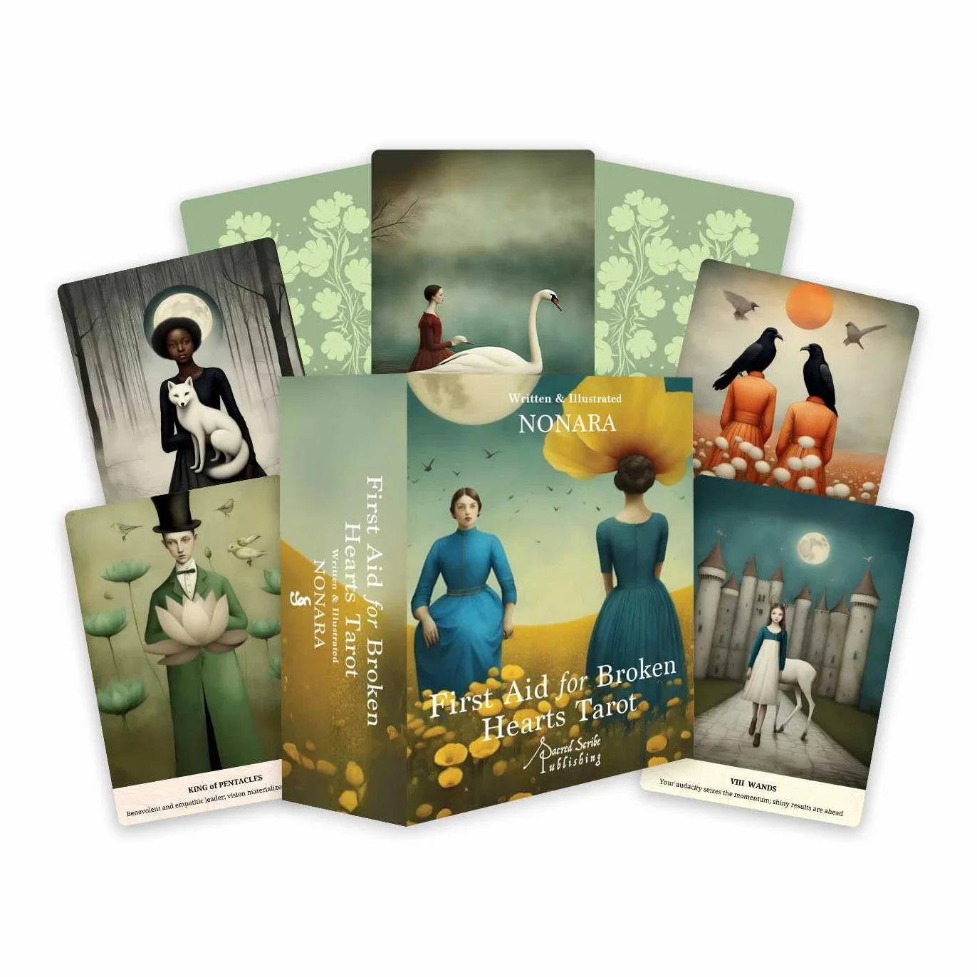 First Aid for Broken Hearts Tarot: Compassionate Insight for Solace and Guidance through Healing (78 Full-Color Cards and 98-Page Full-Color Guidebook)