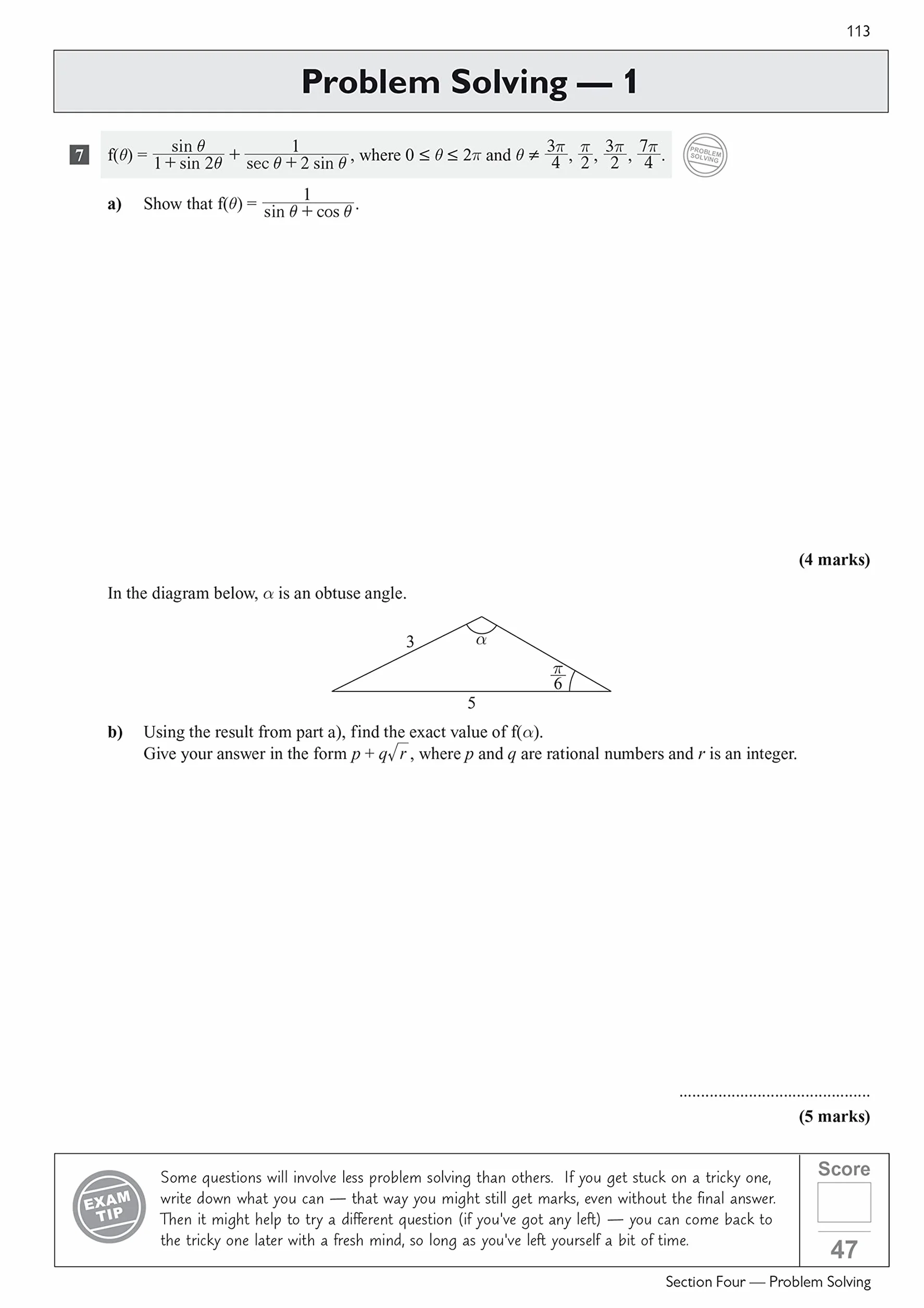 A-Level Maths Edexcel Exam Practice Workbook (includes Answers)